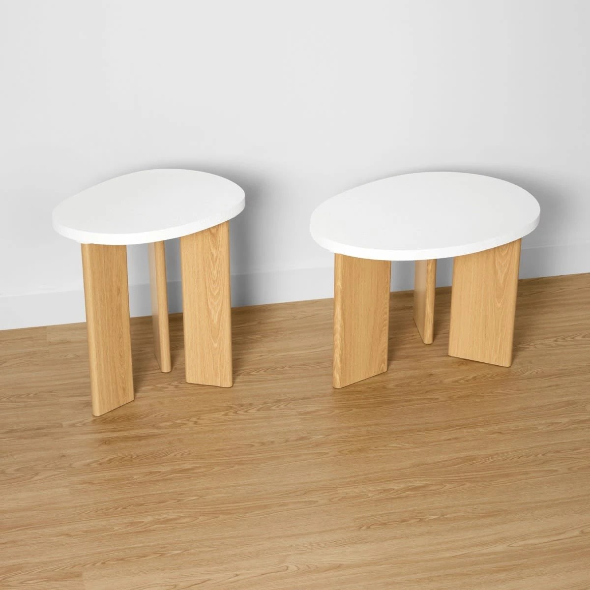 3 Set of 2 Textured Coffee Tables, 3 of 8
