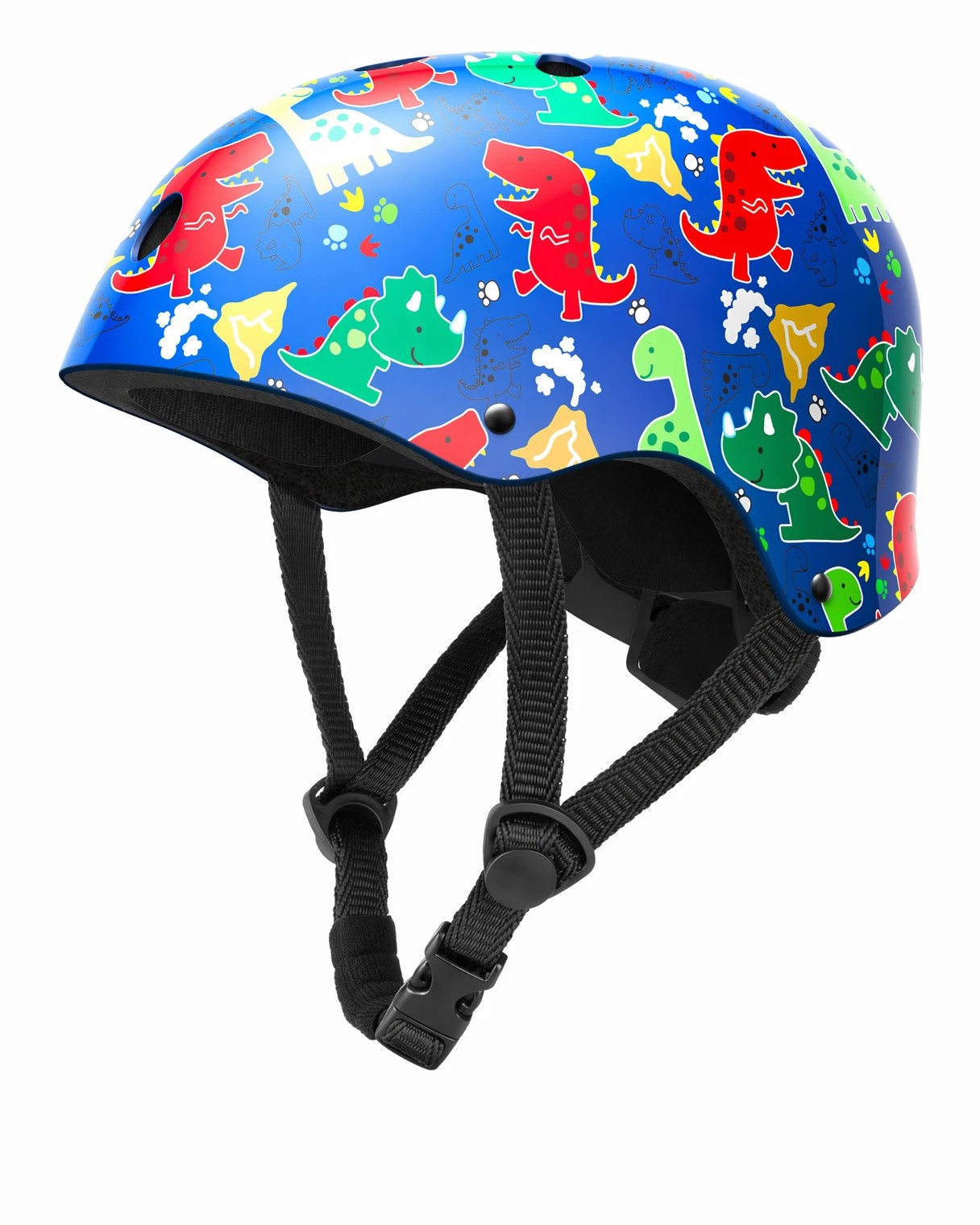1 OutdoorMaster Kids Bike Helmet Adjustable Multi-Sport Skateboard Helmet Dino Volcanoland S - Blue, 1 of 6