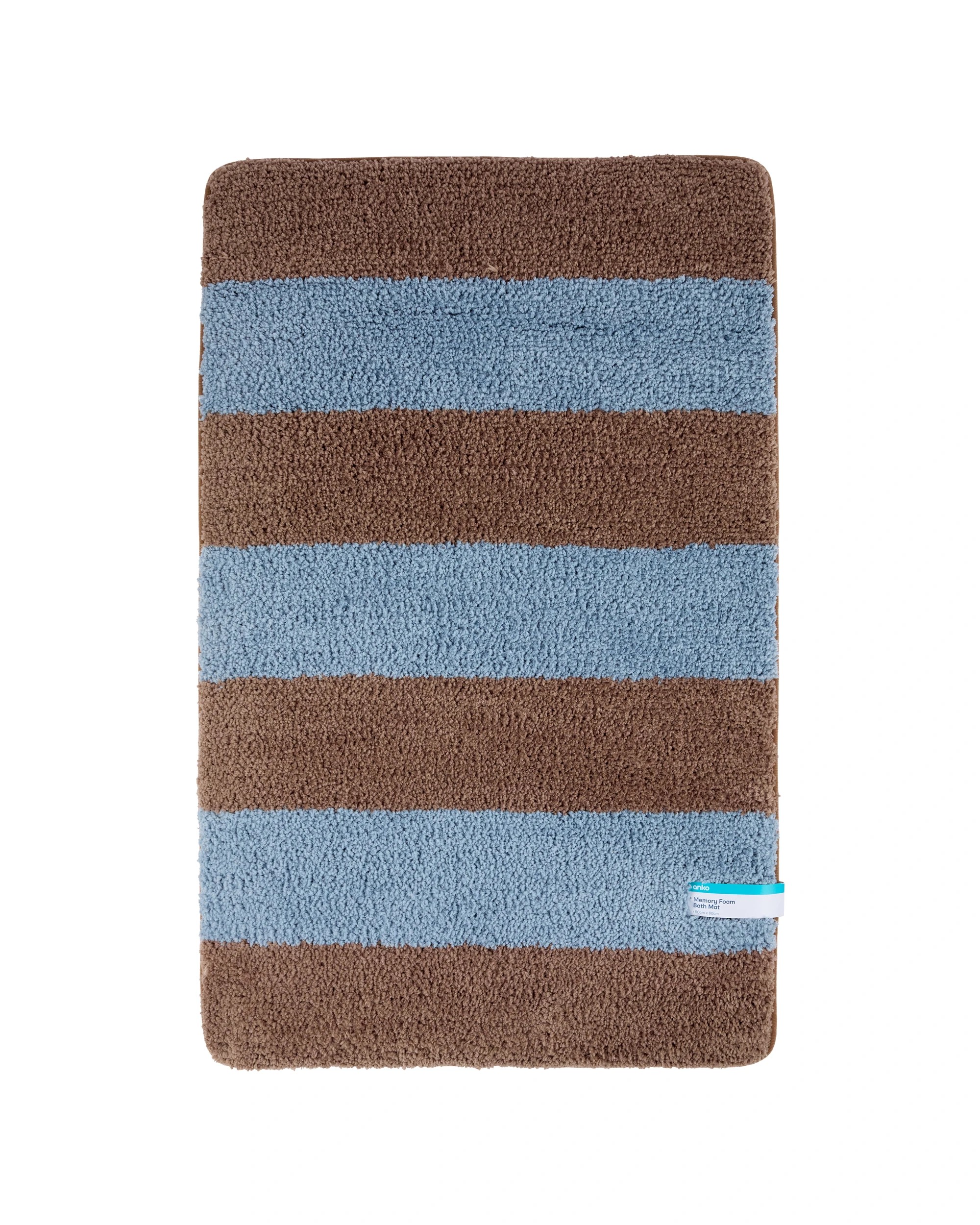 5 Memory Foam Bath Mat - Brown Stripe, 5 of 5