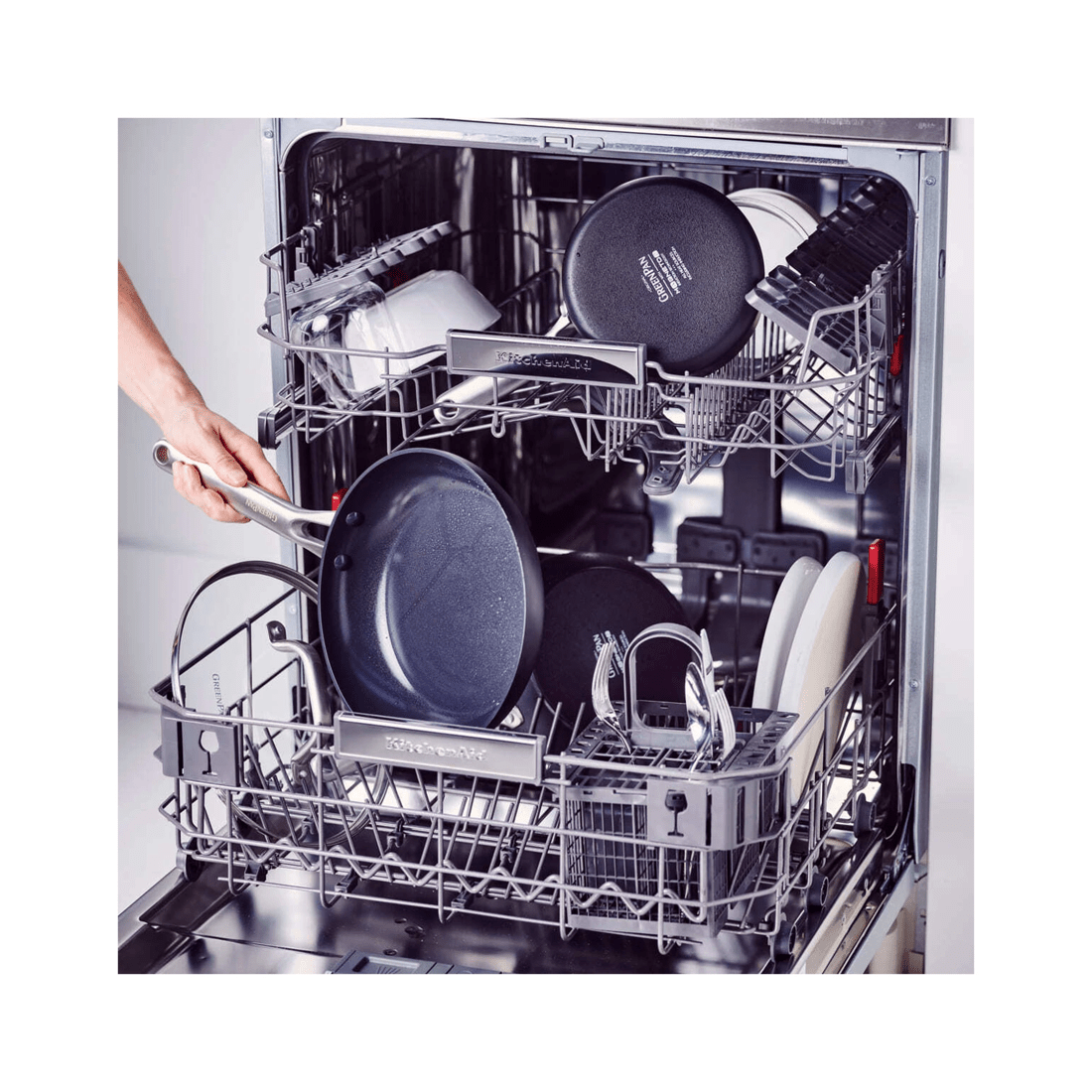 9 Greenpan Omega Series Covered Non Stick Skillet 28cm/4.24l Home Kitchen Cookware
 - Black, 9 of 9