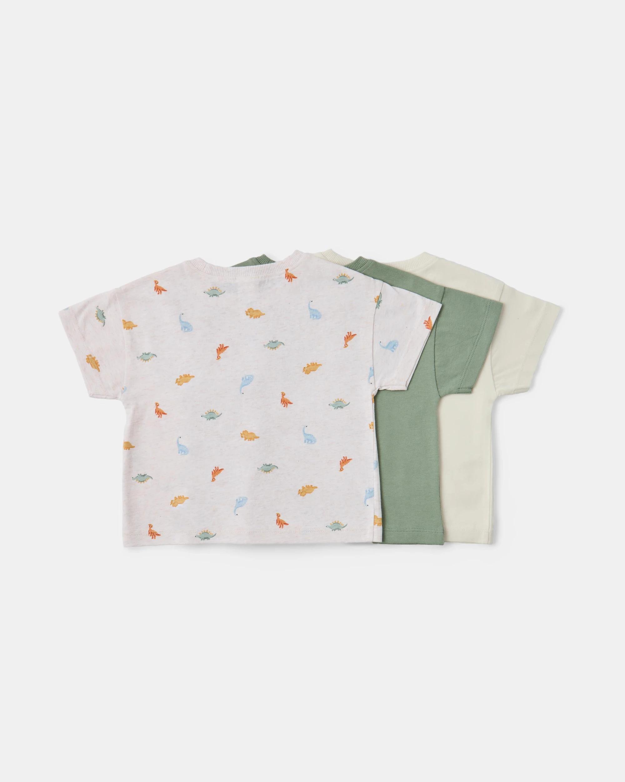 2 3 Pack Short Sleeve T-shirts Dino, 2 of 8