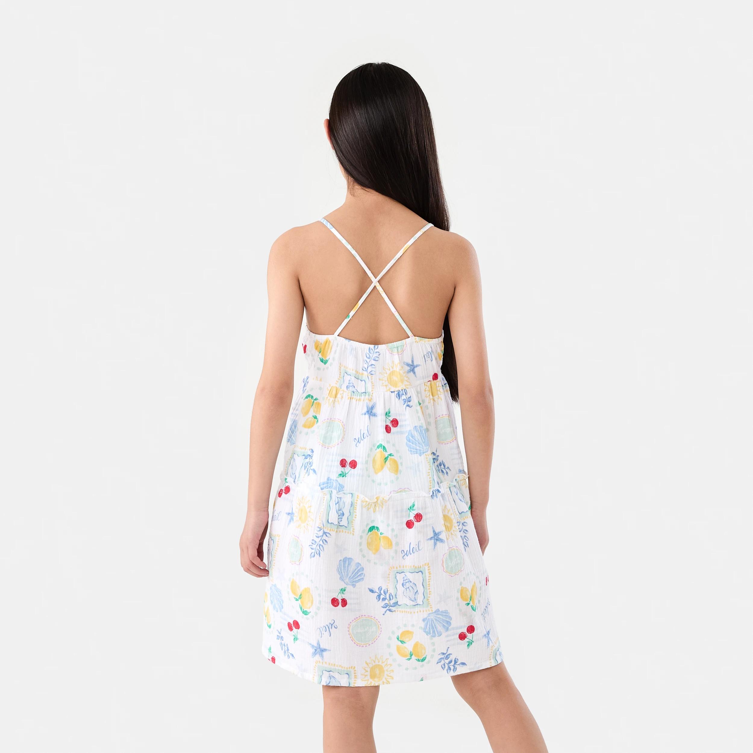 2 Strappy Tiered Dress Wht Costal, 2 of 8