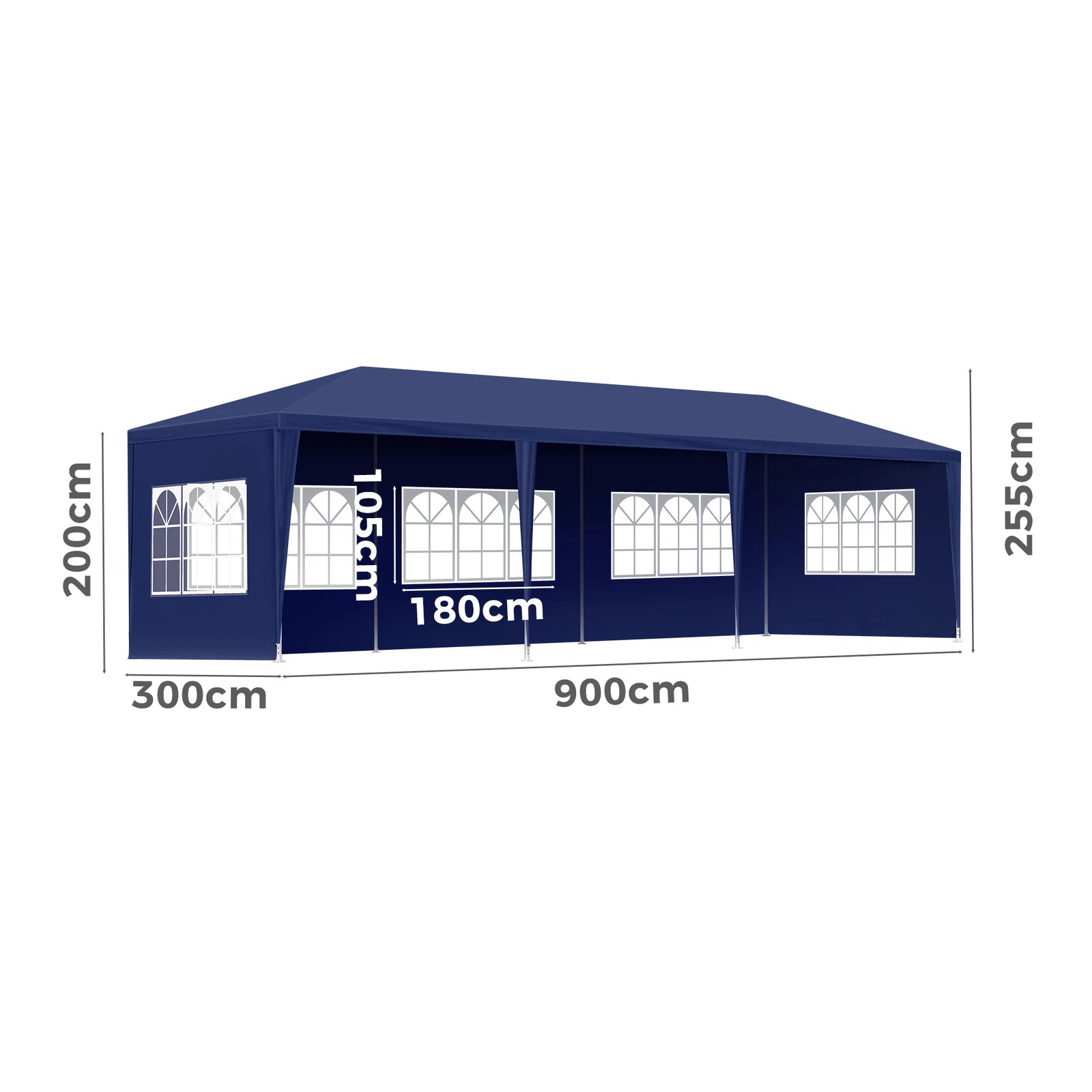 7 Alfordson Gazebo 3x9m Outdoor Wedding Camping Marquee Canopy Portable - Blue, 7 of 7