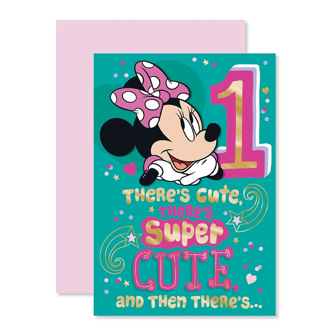 1 Connections from Hallmark 1st Birthday Card - Disney Minnie Mouse, 1 of 3