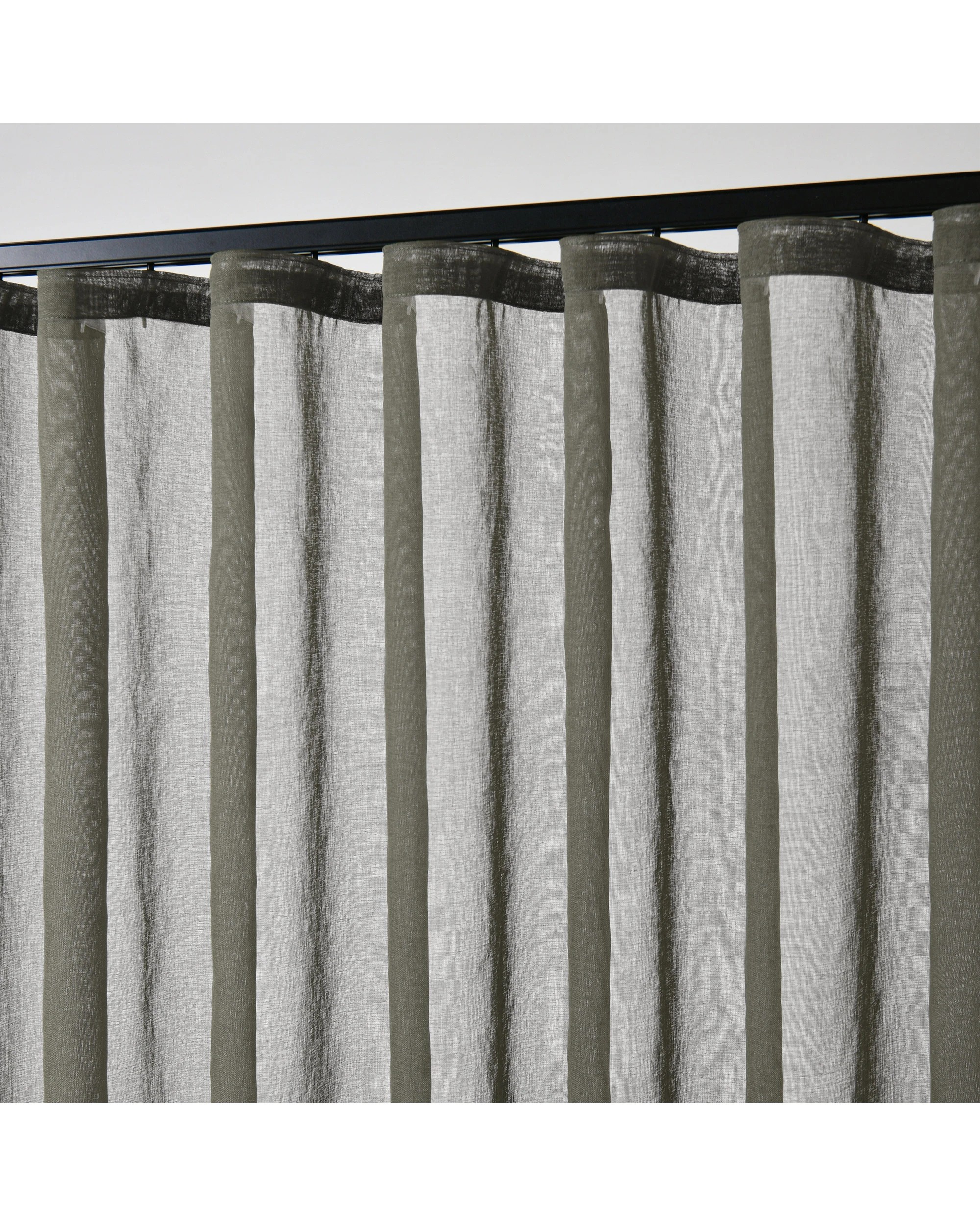 2 Cadence & Co. Kirra Sheer S-Fold Curtain 260x280cm - Fits 140cm Track - Slate, 2 of 4
