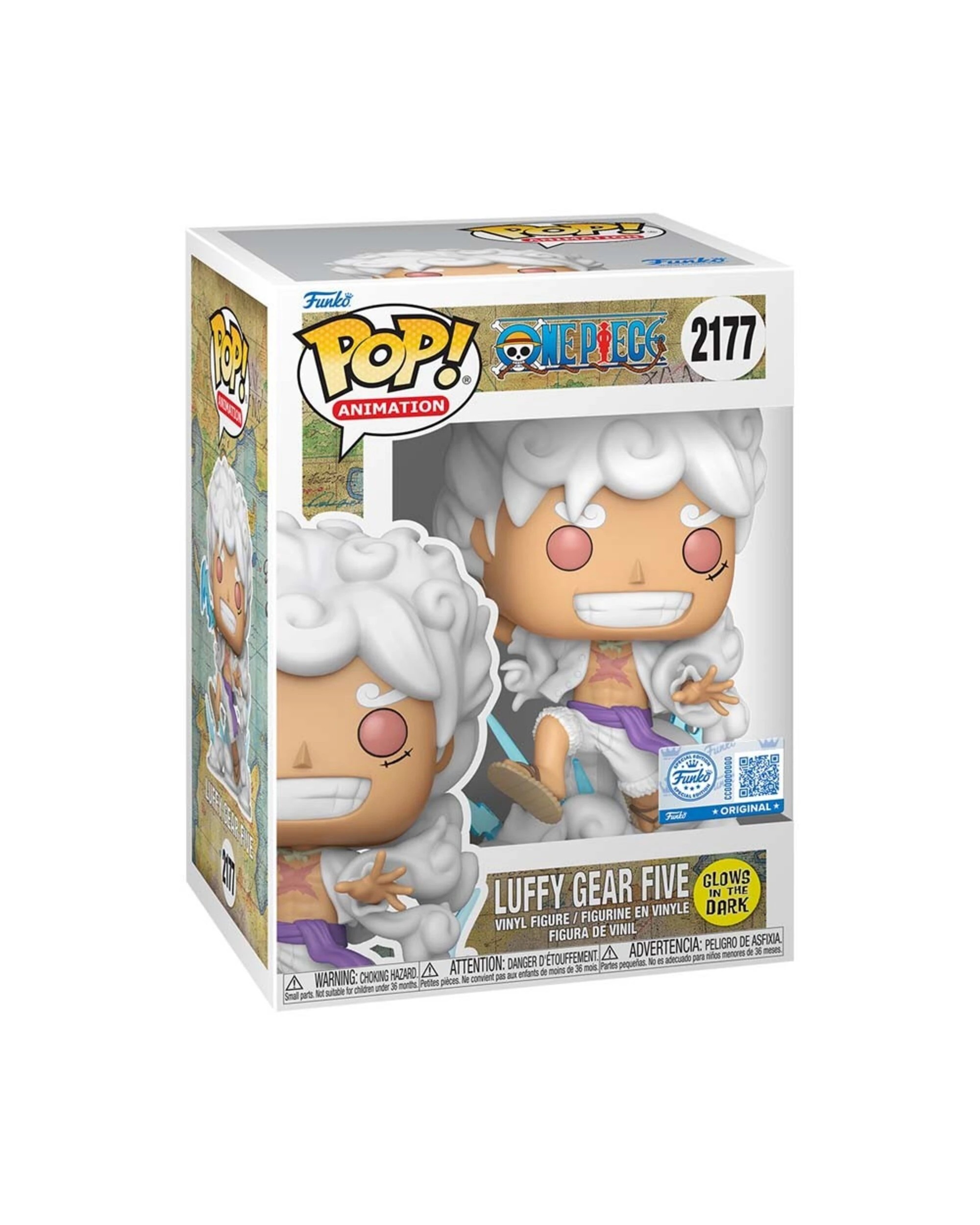 3 One Piece - Luffy Gear Five Glow Pop! Vinyl Figure, 3 of 3