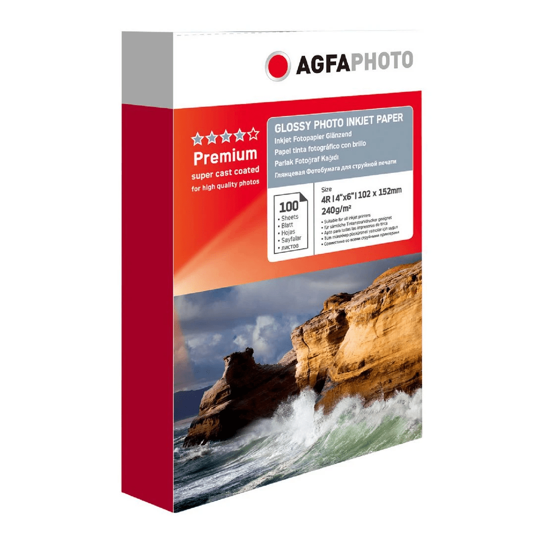 1 AGFA 6x4' Gloss Photo Paper 240gsm 100 Pack, 1 of 1