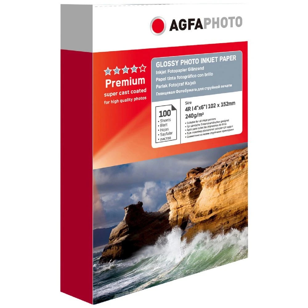 1 AGFA 6x4' Gloss Photo Paper 240gsm 100 Pack, 1 of 1
