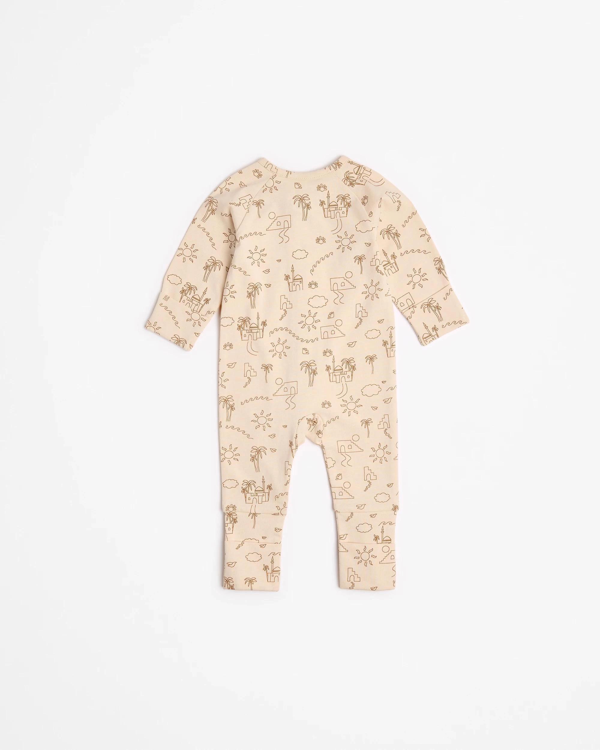 3 Target Baby Baby Organic Cotton Footless Coverall CREAM SUMMER DAYS, 3 of 3