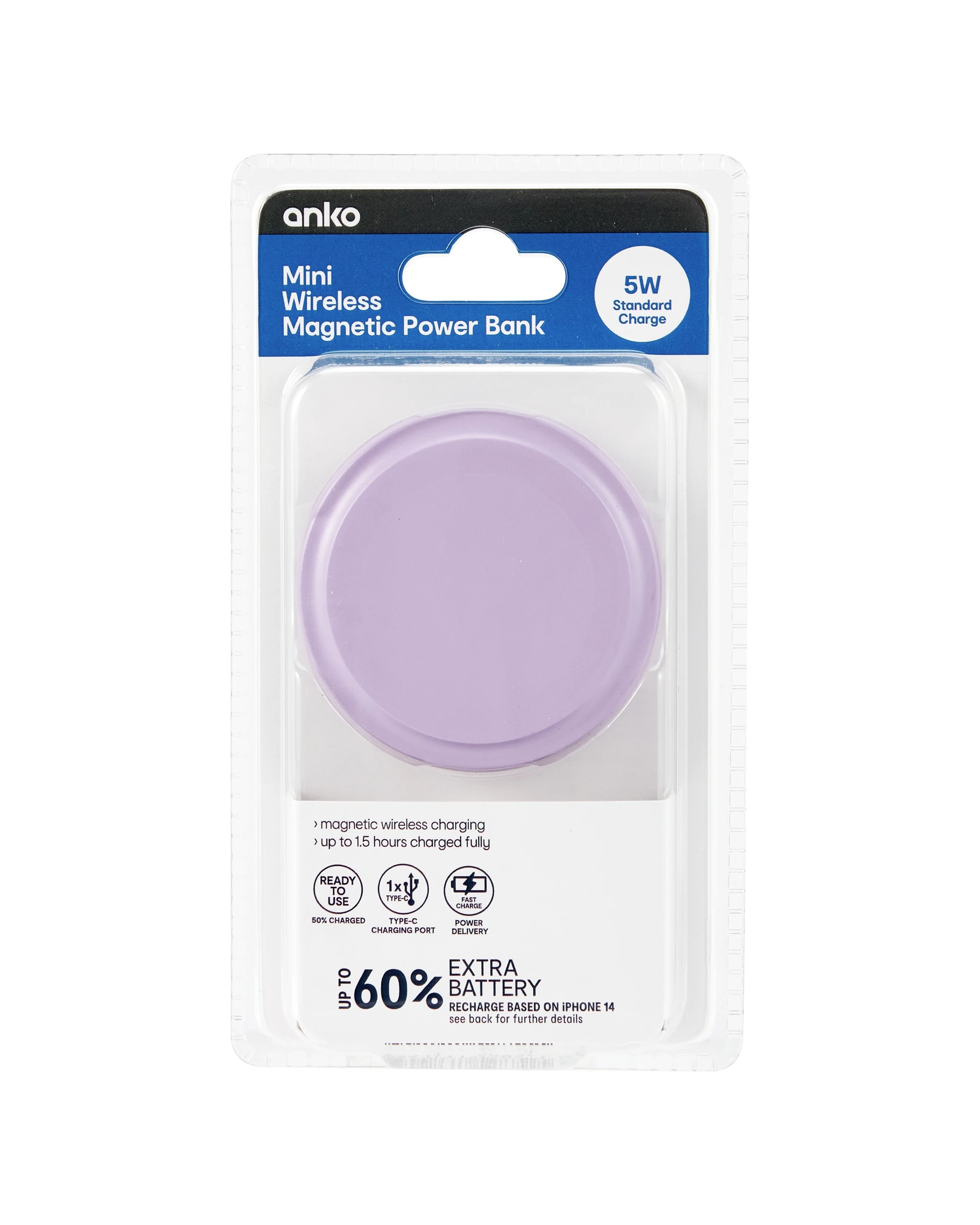 8 Magnetic Mini Powerbank - Lilac, 8 of 9