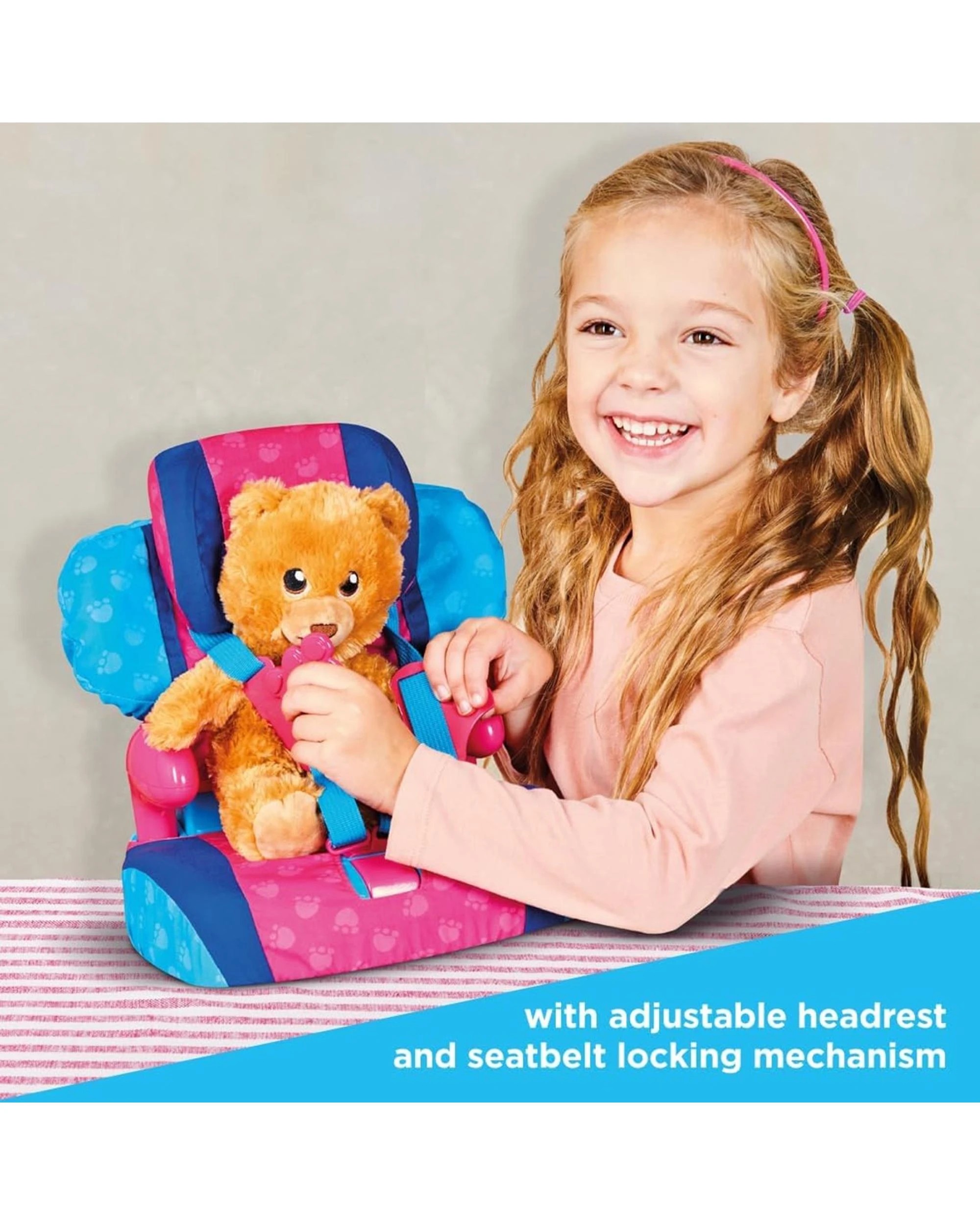 5 Casdon Build-A-Bear Workshop Furry Friend Car Booster Seat, 5 of 6