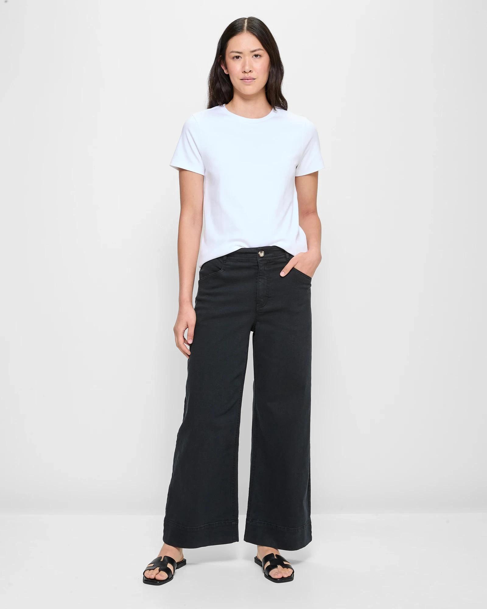 2 Target Australian Cotton Interlock Neat T-Shirt WHITE, 2 of 5