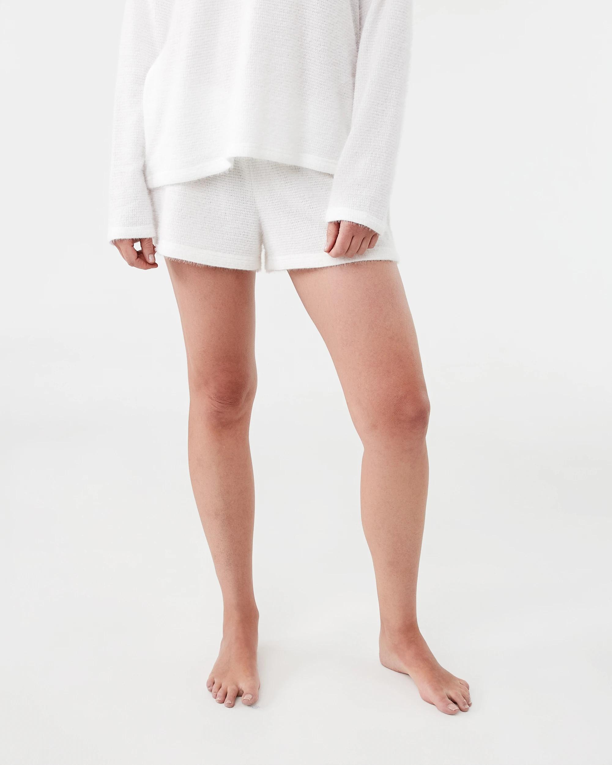 5 Plush Waffle Lounge Shorts Whisper, 5 of 6