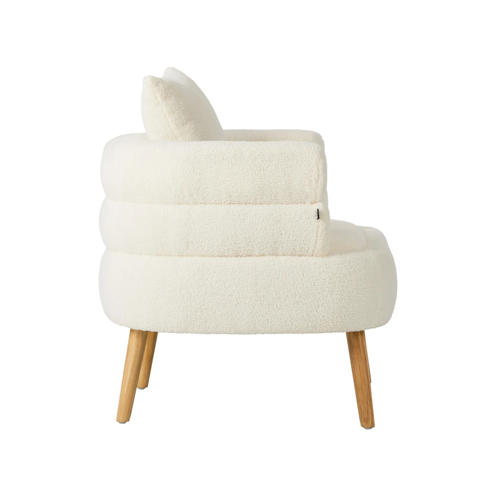 8 Oikiture Armchair Tub Chair Single Accent Armchairs Sofa Lounge Couch - White, 8 of 9