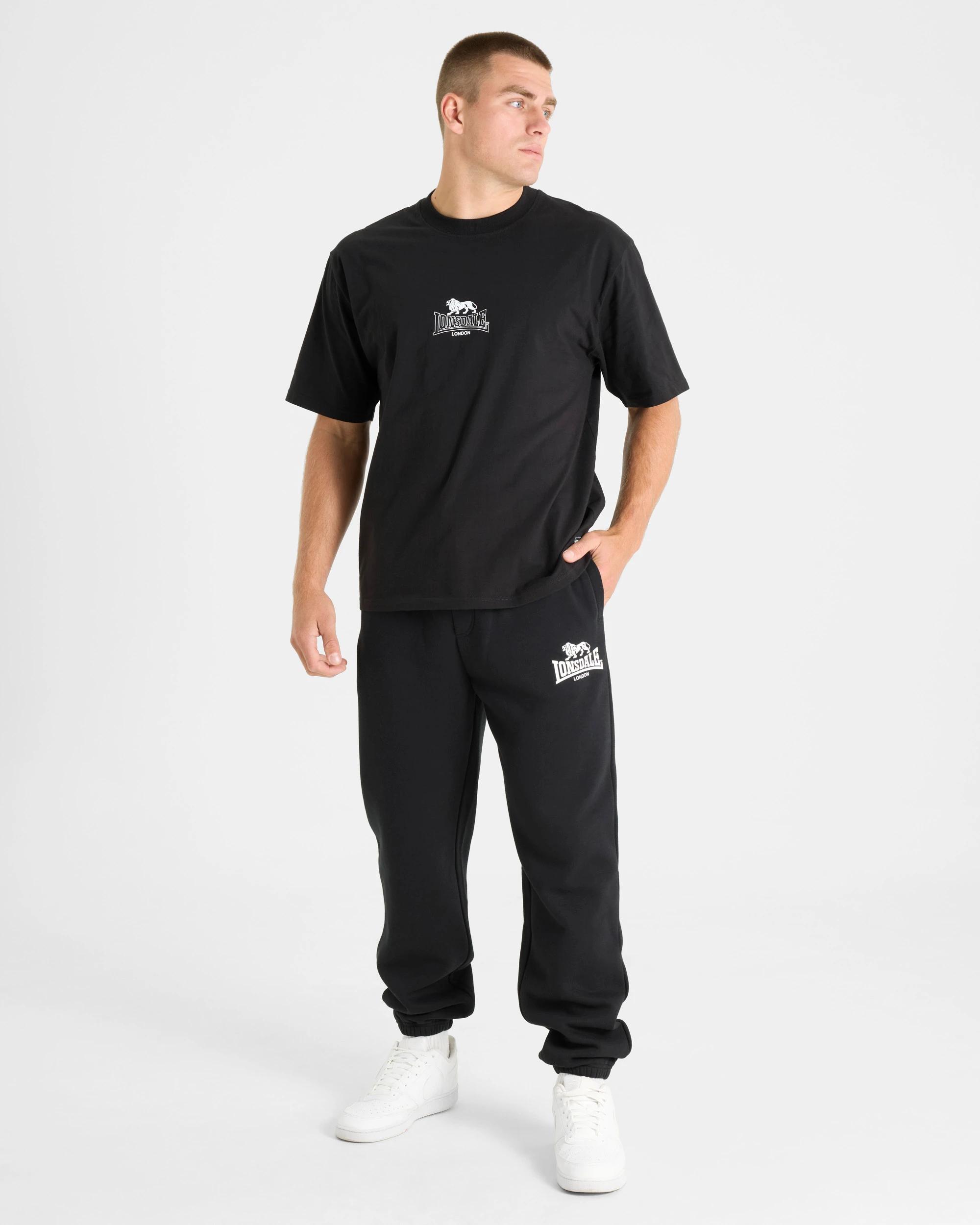 4 Lonsdale London Relaxed Sport Trackpants BLACK, 4 of 4
