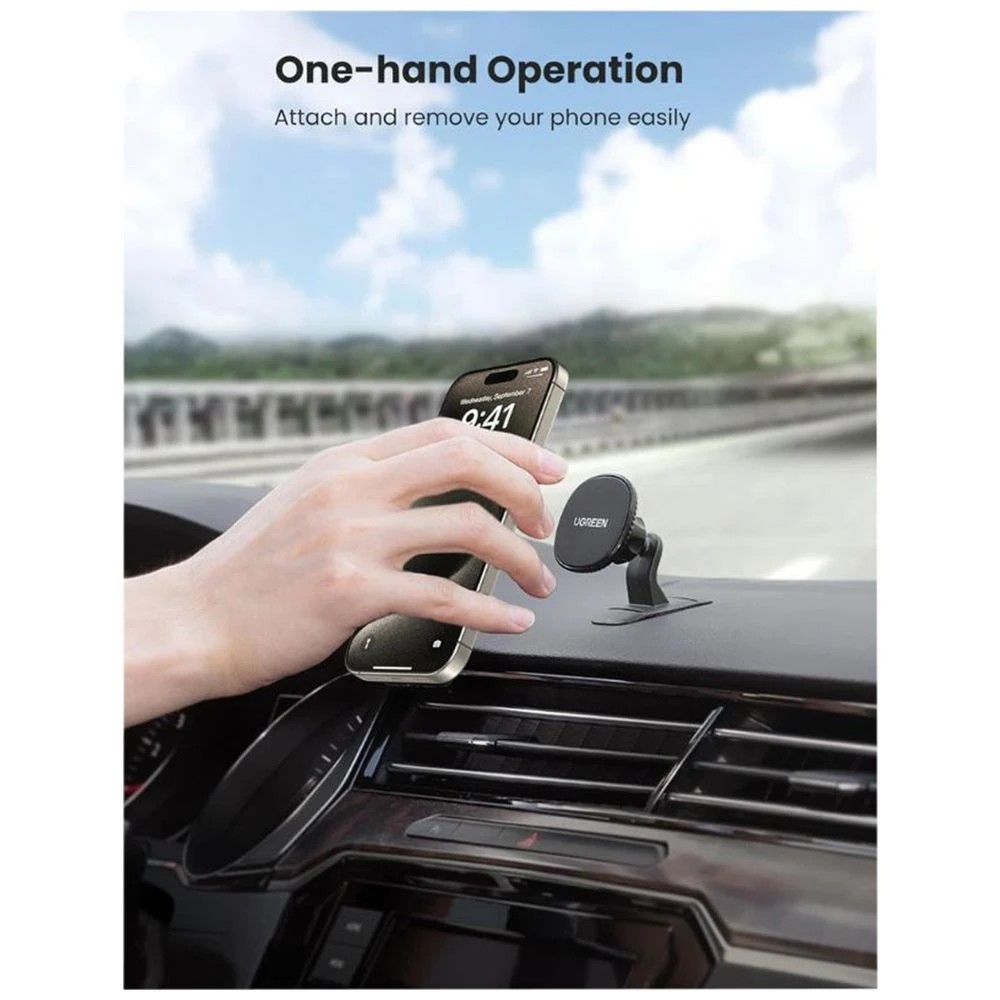 4 UGREEN Magnetic Car Phone Holder Black, 4 of 6