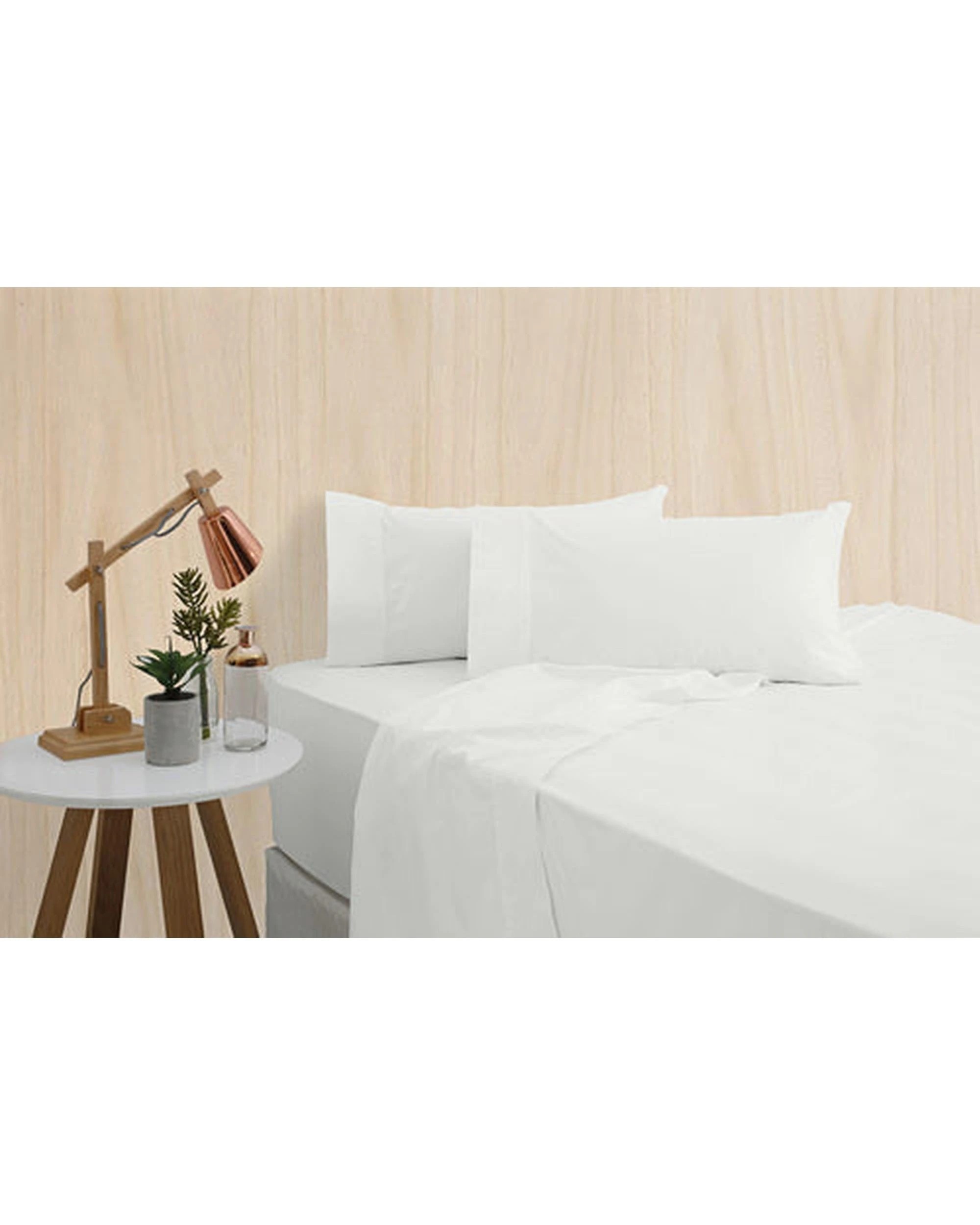 3 Bas Phillips Bamboo & Cotton 400Tc Blend Sheet Set - Queen Bed - White, 3 of 5