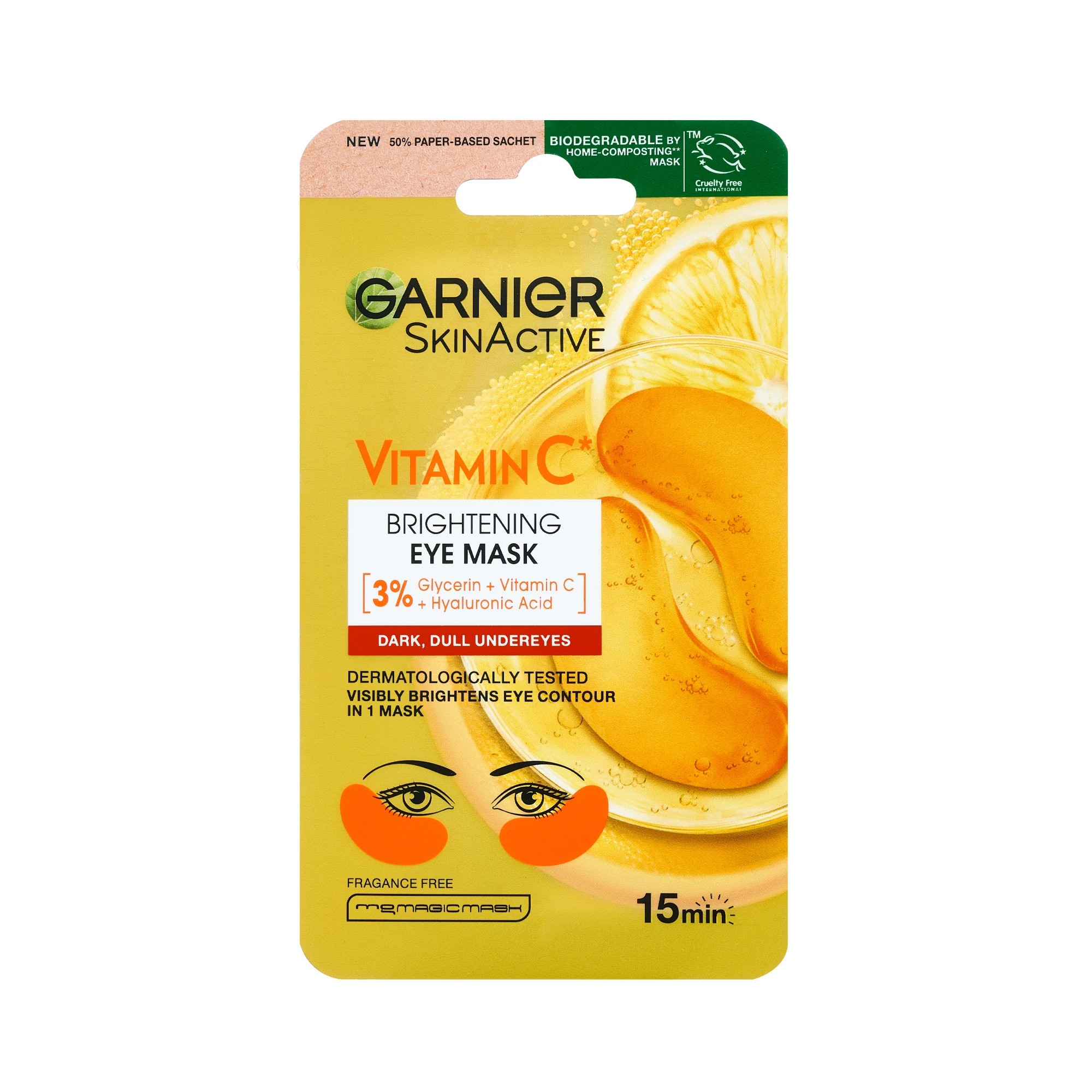 1 Garnier SkinActive Brightening Eye Mask 5g - Vitamin C, 1 of 7