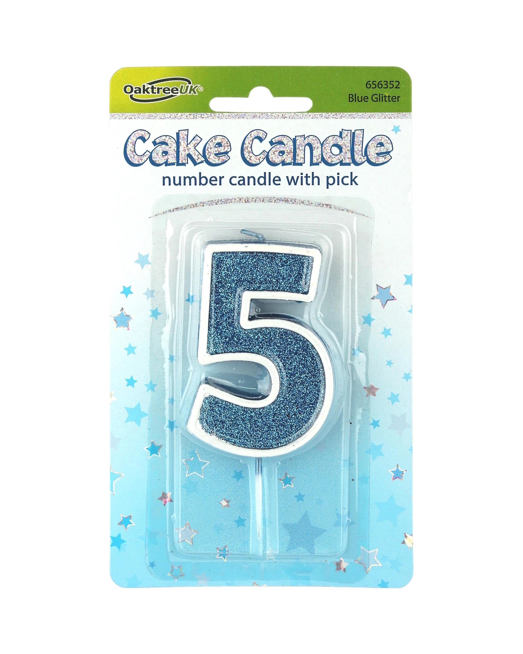 1 Alpen Sparkling Fizz Number 5 Candle - Blue, 1 of 1