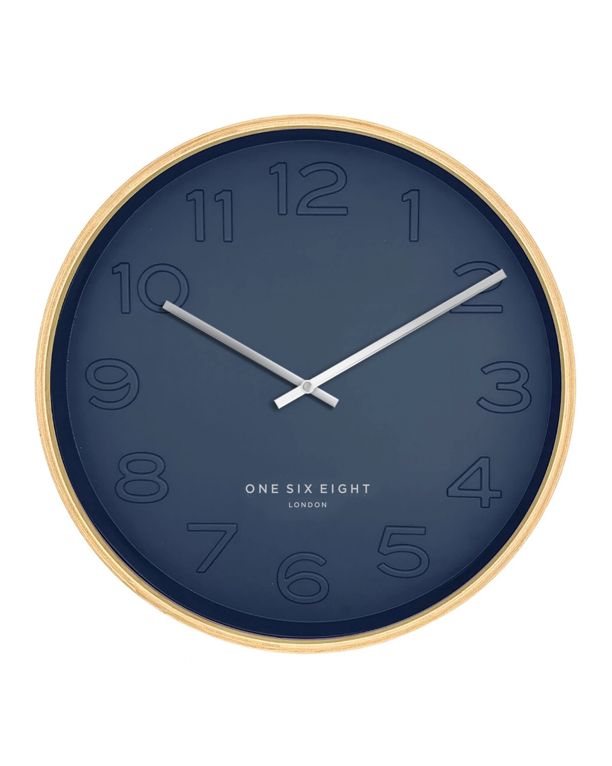2 One Six Eight London Bella Silent Wall Clock - 53cm - Ocean Blue - Blue, 2 of 3