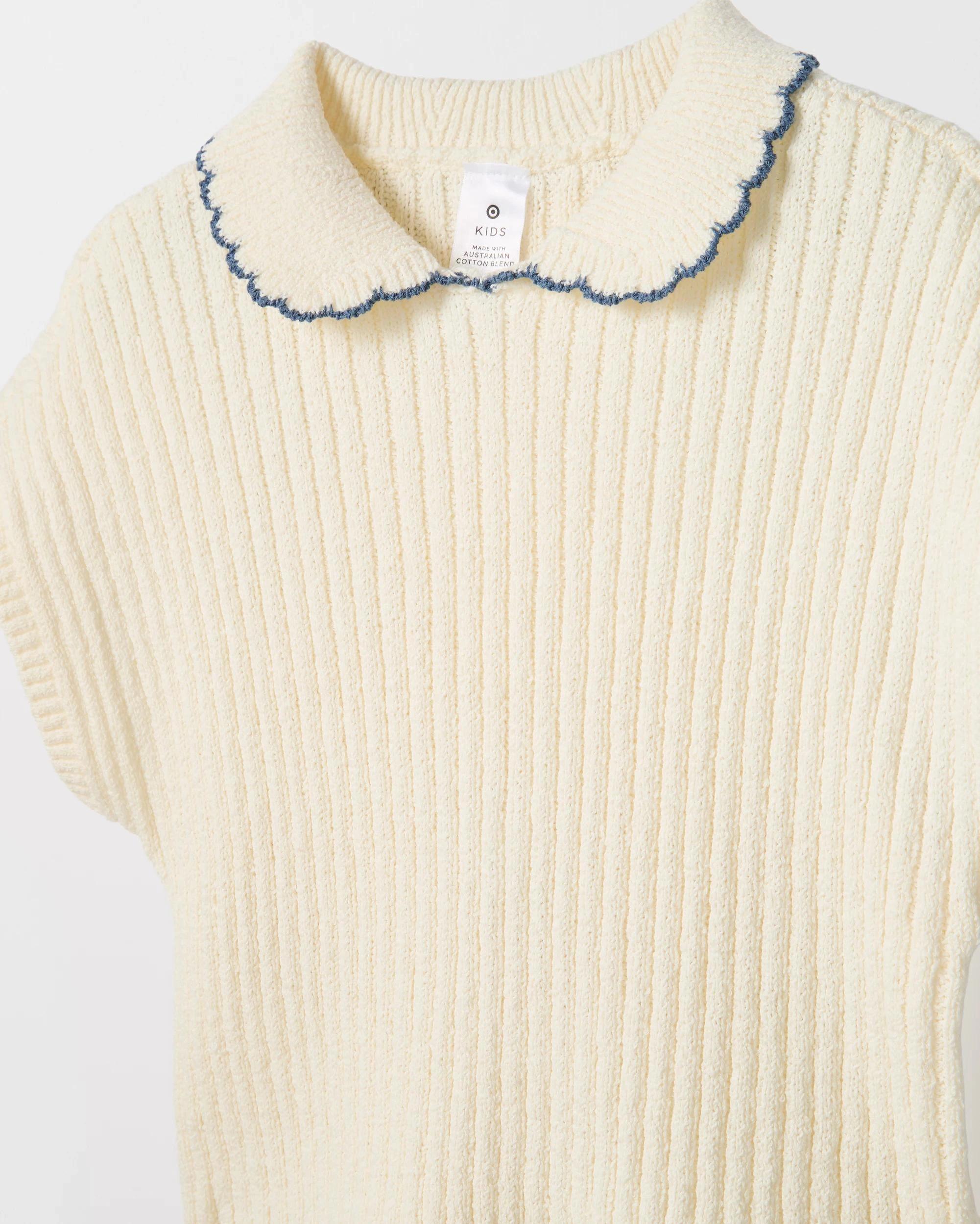 2 Target Australian Cotton Blend Knit T-Shirt CREAM, 2 of 2