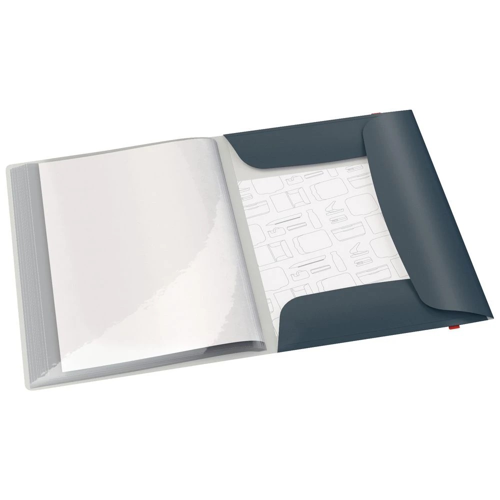 2 Leitz Cosy A4 3-Flap Folder with Display Book Grey, 2 of 2