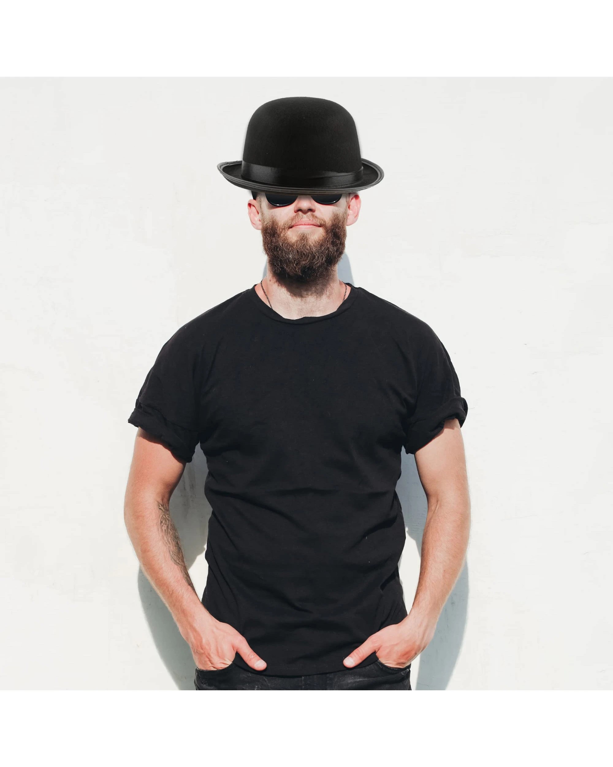 4 BR Costumes Bowler Hat Party Costume Accessory - Set of 6, 4 of 5