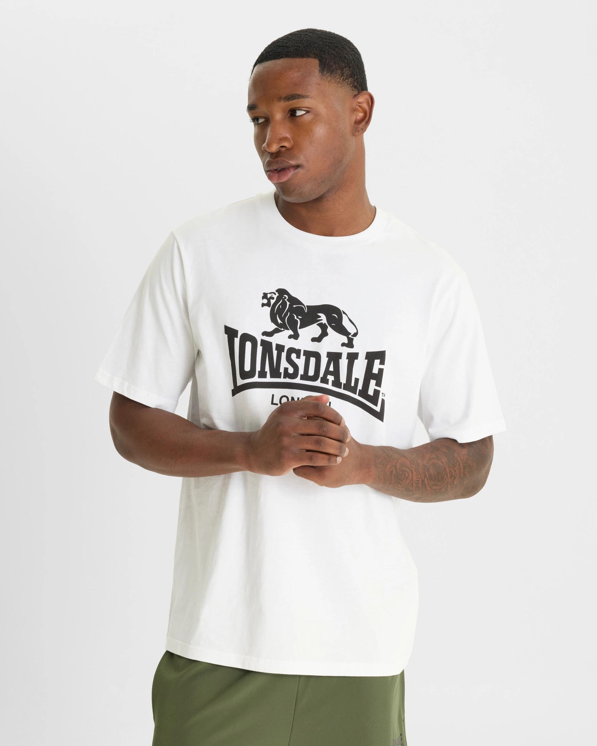6 Lonsdale London Logo Short Sleeve T-Shirt WHITE, 6 of 6