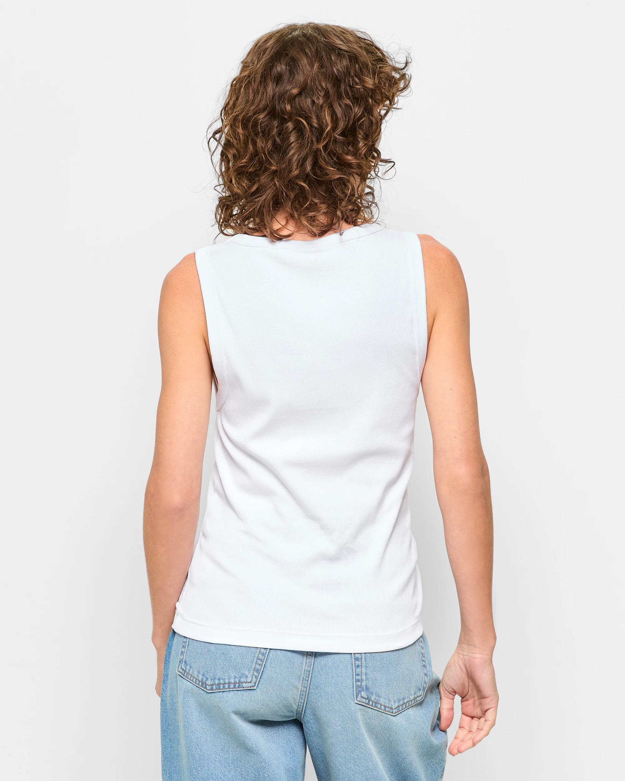 4 Target Australian Cotton Rib Tank Top WHITE, 4 of 5