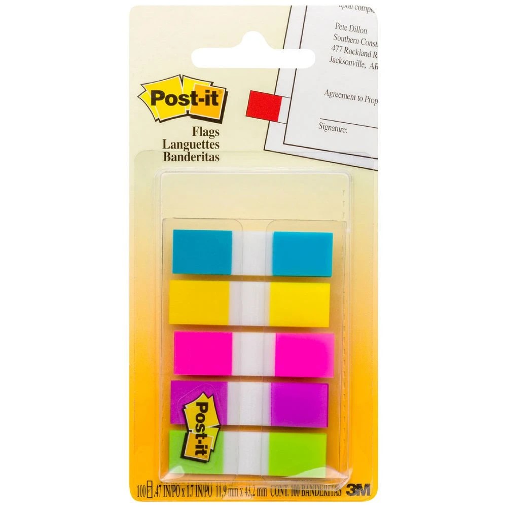 1 Post-it Mini Flags 12x43mm Fashion Assorted 5 Pack, 1 of 3