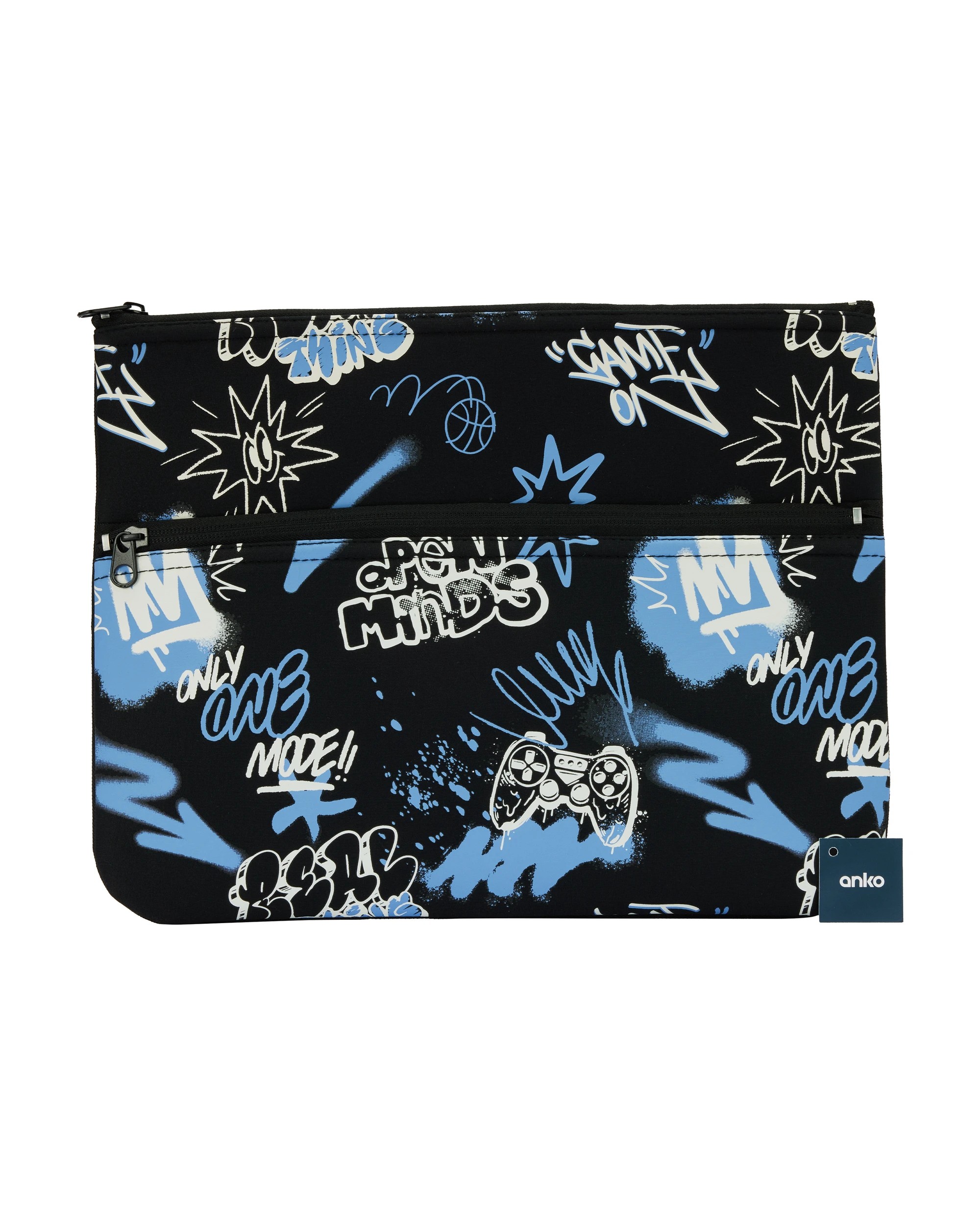 6 Twin Zip Pencil Case - Gamer, 6 of 6