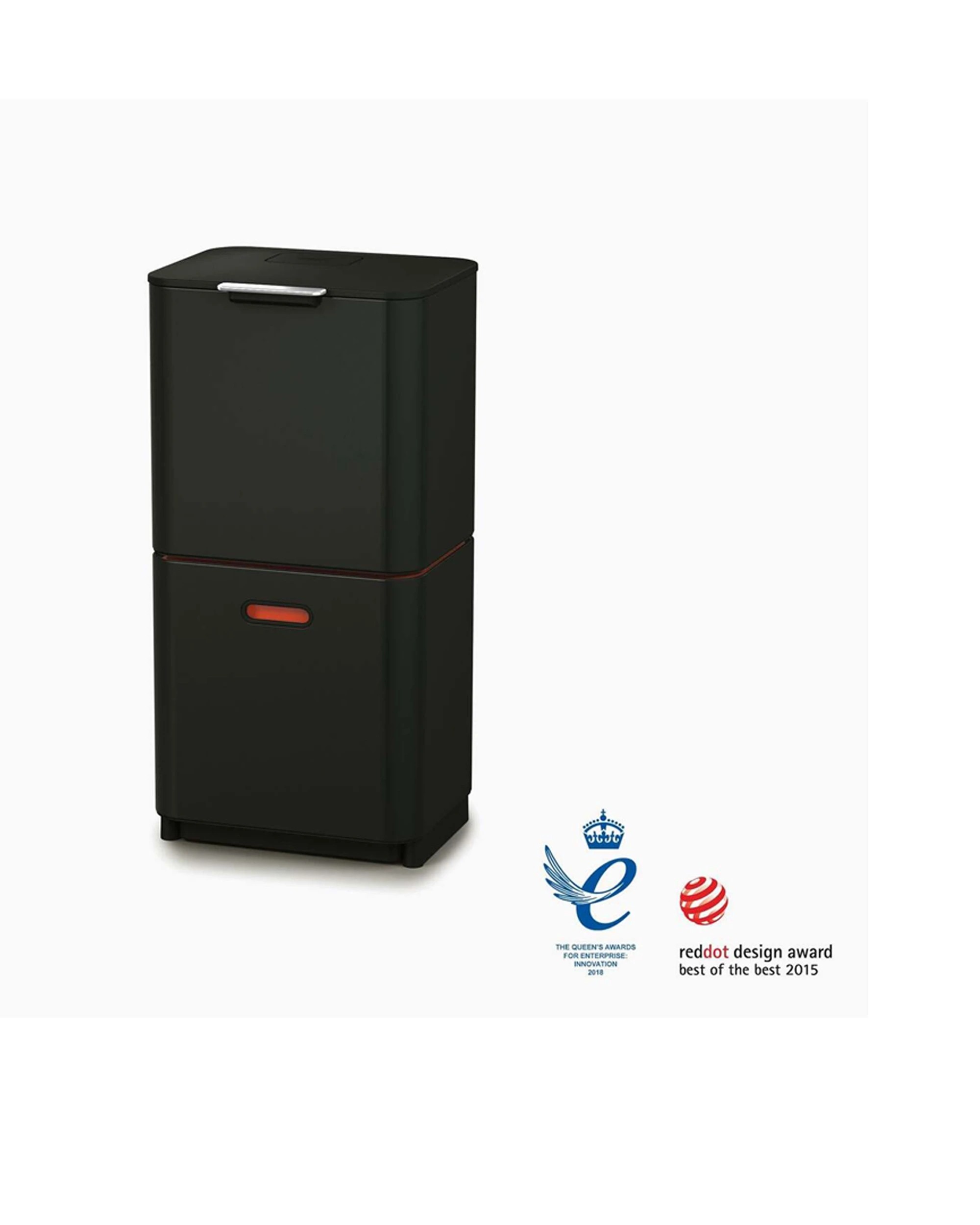 4 Joseph Joseph Totem Max Waste Separation 60L Bin Black 30106, 4 of 9