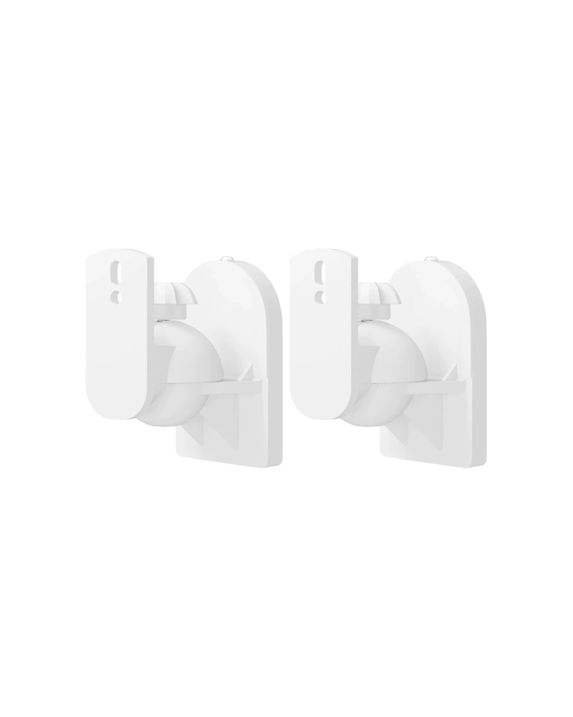 1 Goobay 2pc Satellite Audio Speaker Wall Mount Bracket Home Studio Up To 3.5 - White, 1 of 4