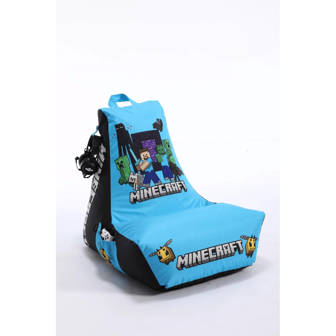 1 Minecraft High Back Bean Bag Cover - Blue, 1 of 10