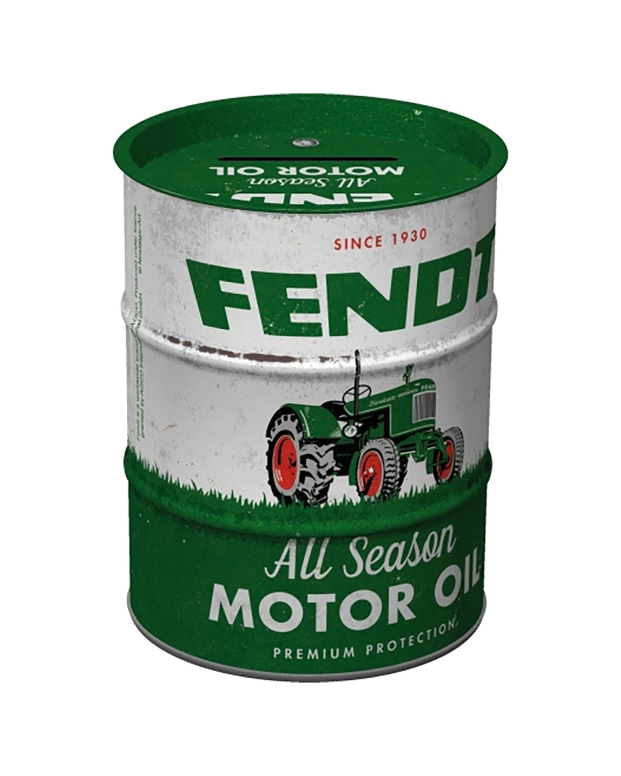 1 Nostalgic-Art Storage Money Box - Oil Barrel Fendt All Season Motor Oil - Multi, 1 of 3
