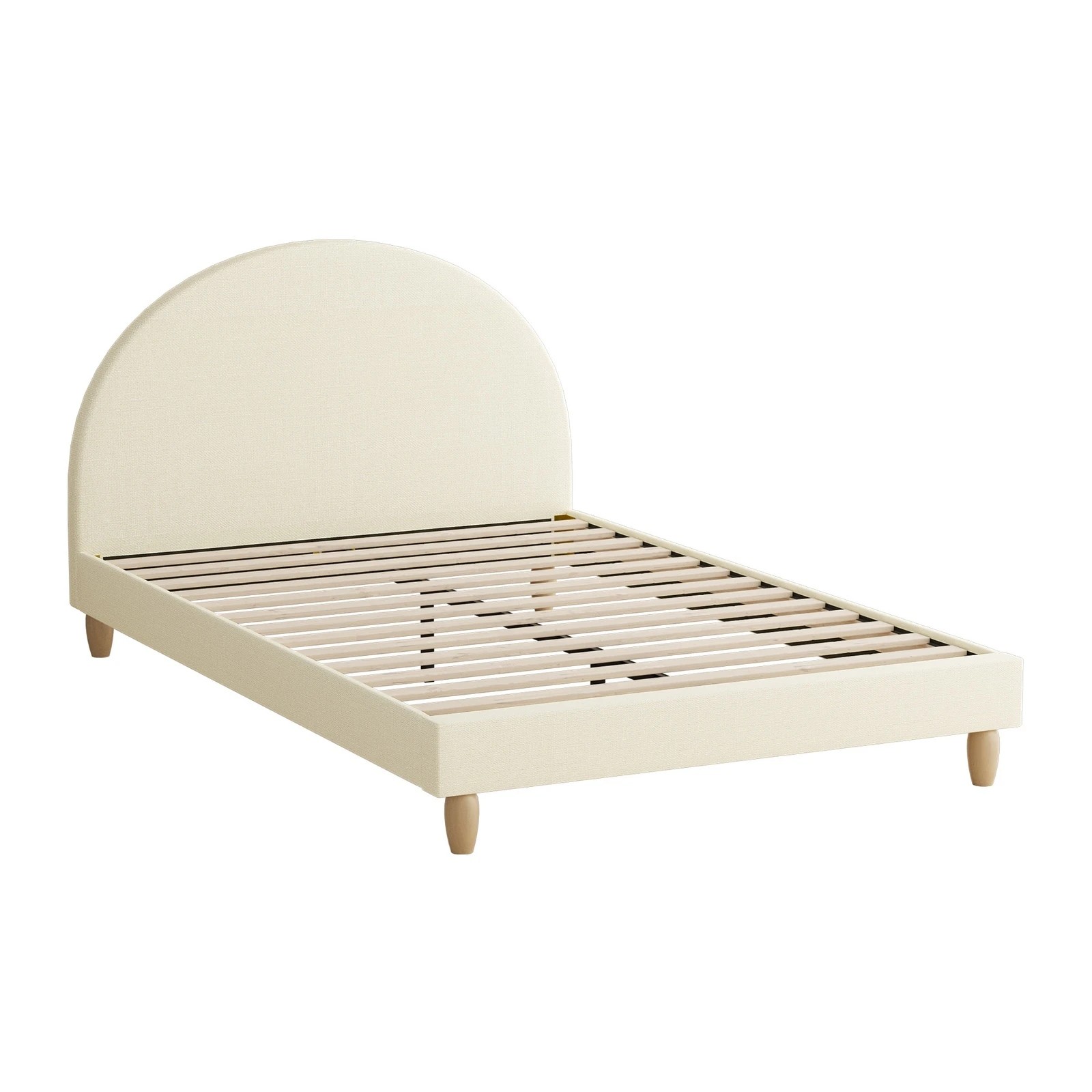 7 Oikiture Queen Bed Frame Arched Beds Platform
 - Beige, 7 of 10