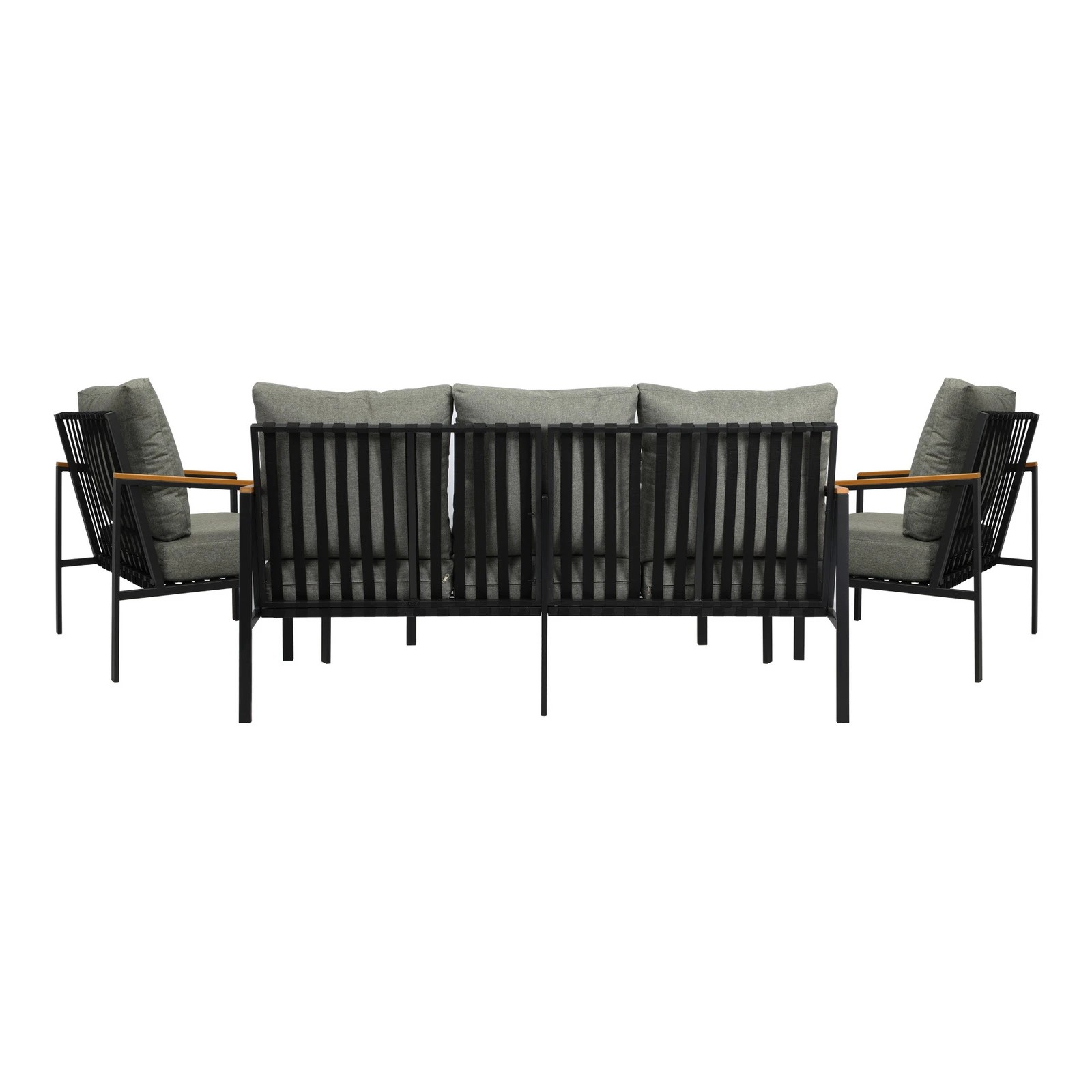 3 Livsip Outdoor Lounge Sofa Set Patio Furniture Dining Table Chairs
 - Black
 - Black, 3 of 9