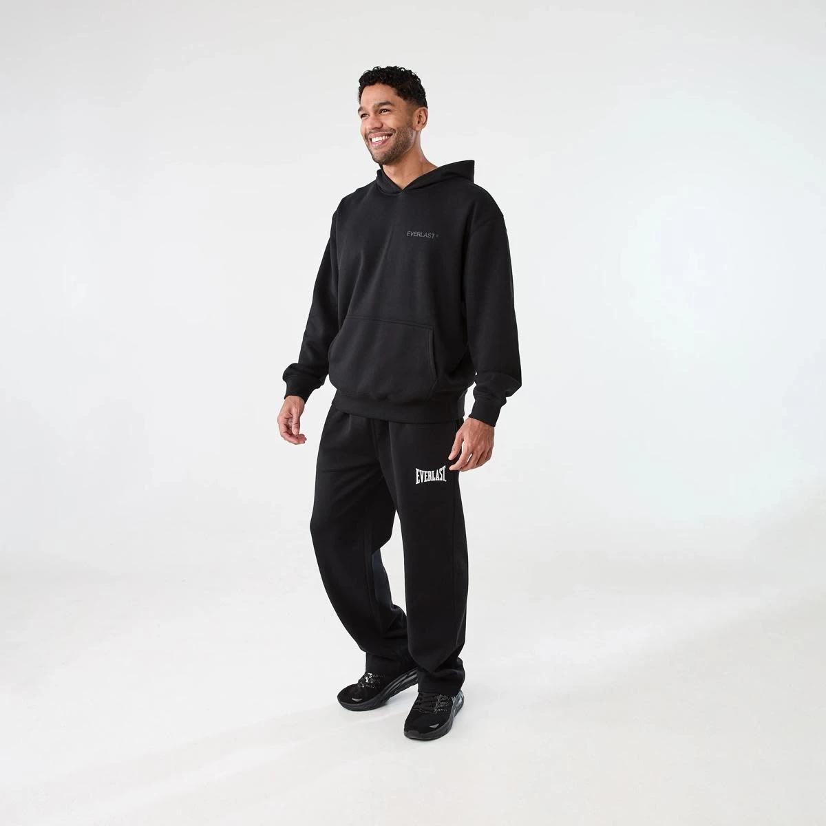 7 Everlast Mens Open Cuff Trackpants EVERLAST BLACK, 7 of 7