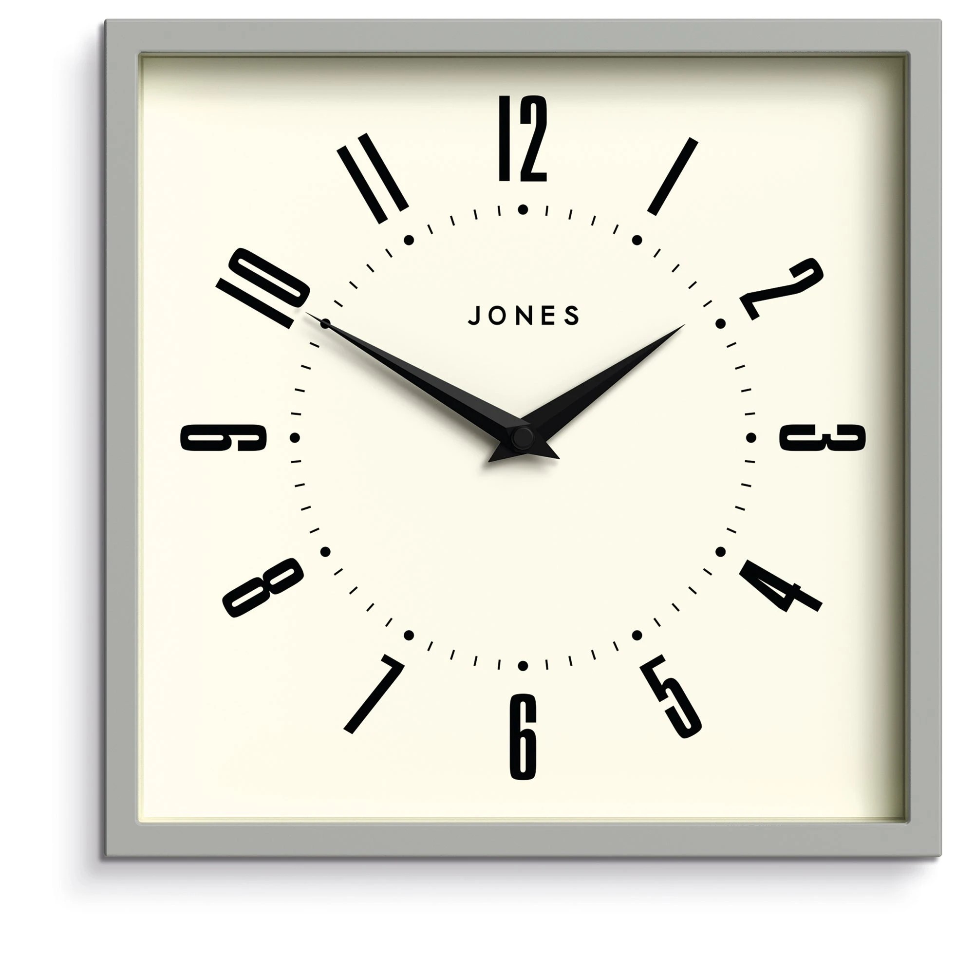 1 Newgate Jones Box Wall Clock Grey, 1 of 4