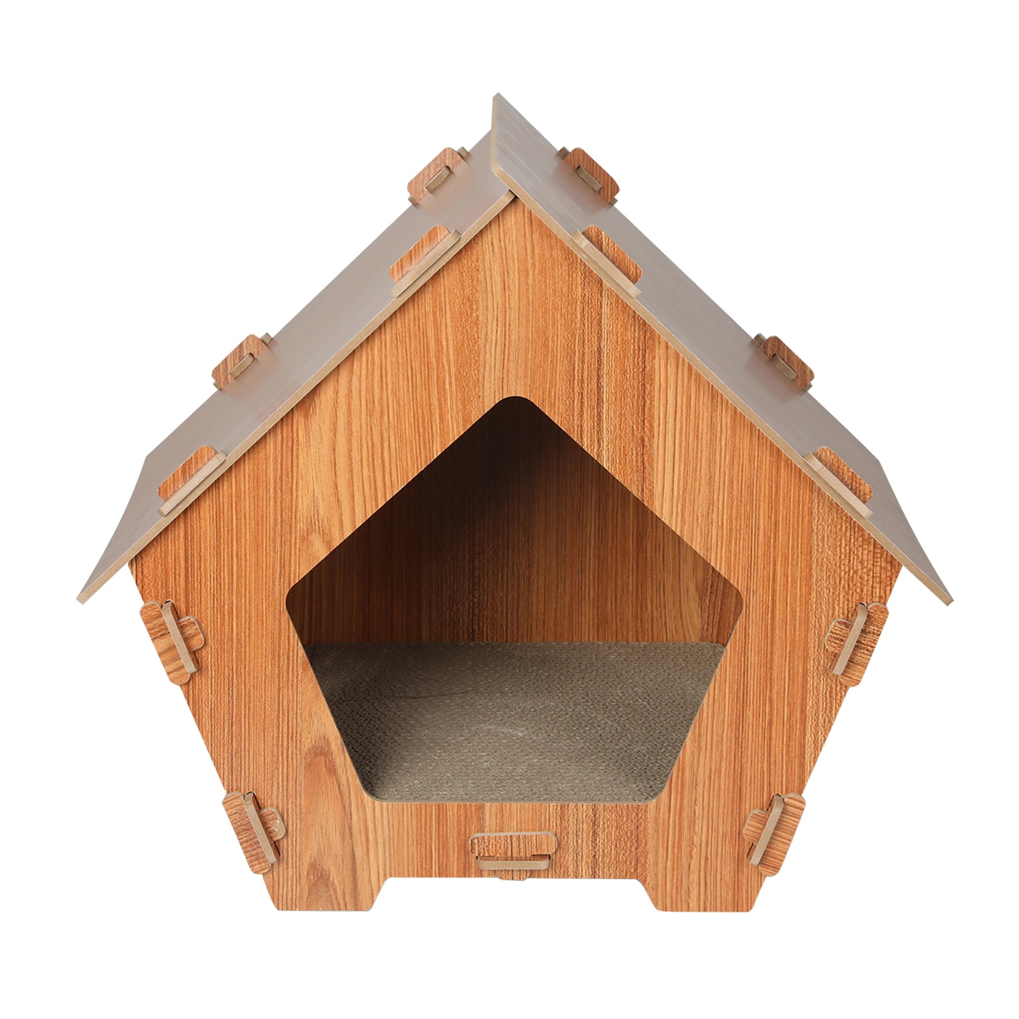 2 Pawz Cat Scratcher Scratching Board Corrugated Cardboard Scratch Bed Condo House, 2 of 6