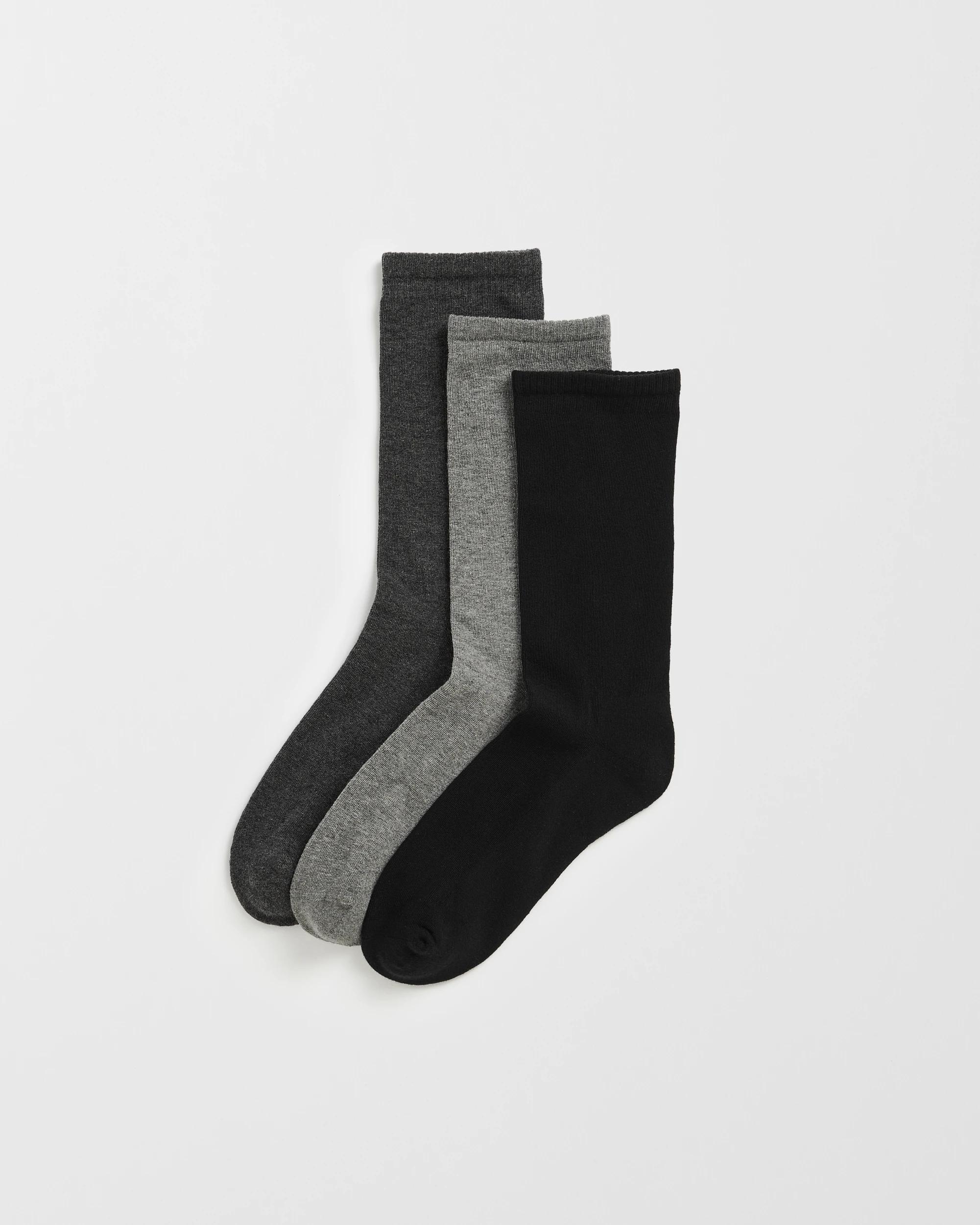 1 Maxx Australian Cotton Blend 3 Pack Comfort Socks MULTI, 1 of 3