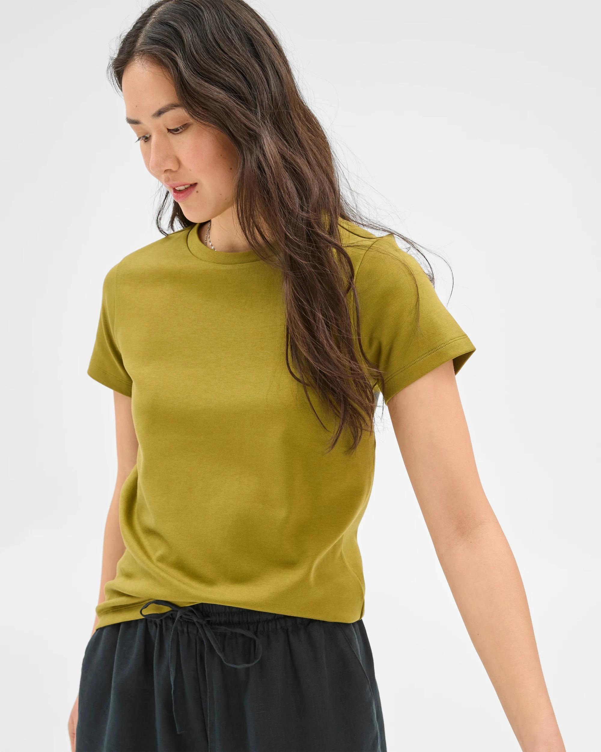 3 Target Australian Cotton Interlock Neat T-Shirt PARROT GREEN, 3 of 8