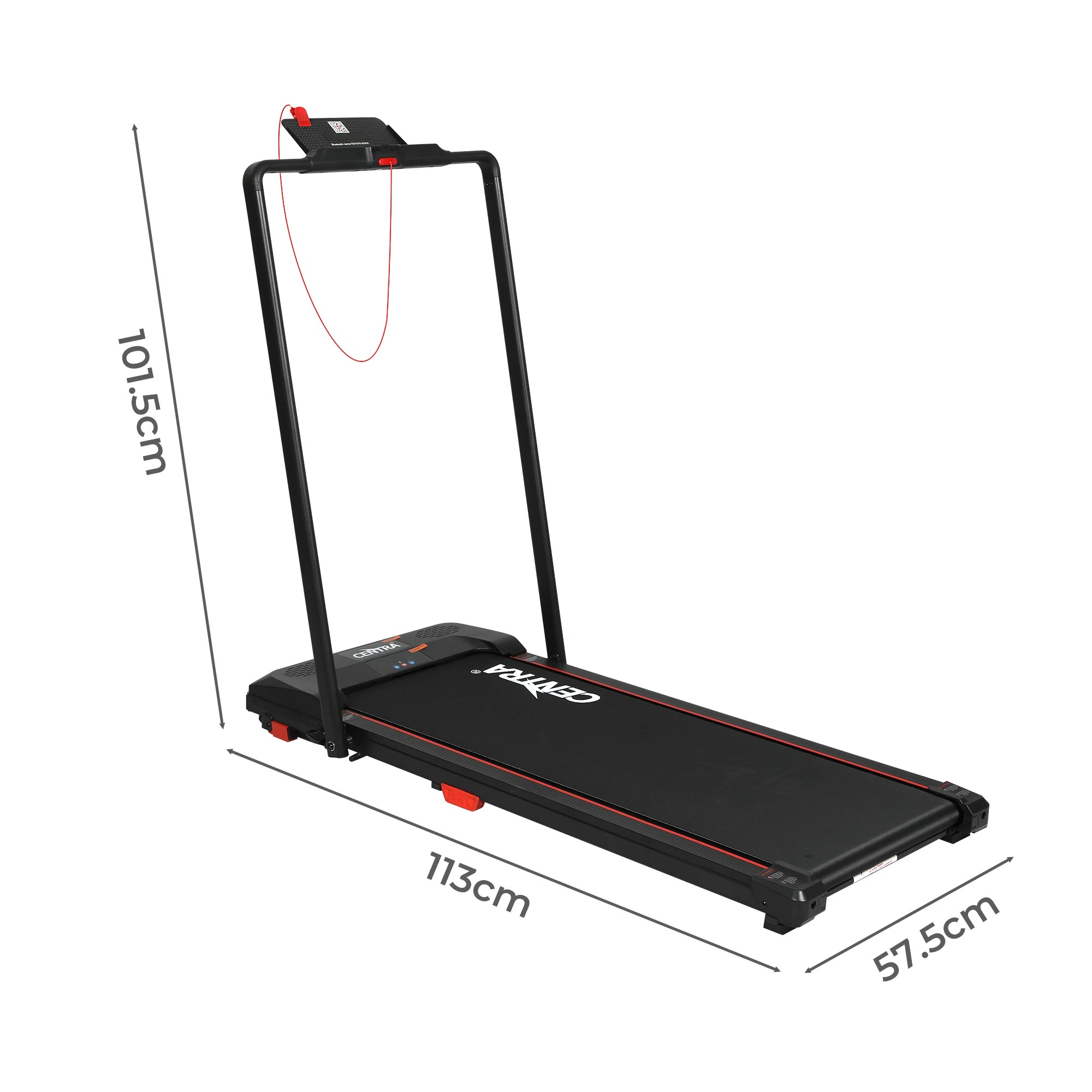 3 Centra Electric Treadmill Walking Pad Remote Control Foldable Handrail Fitness, 3 of 9