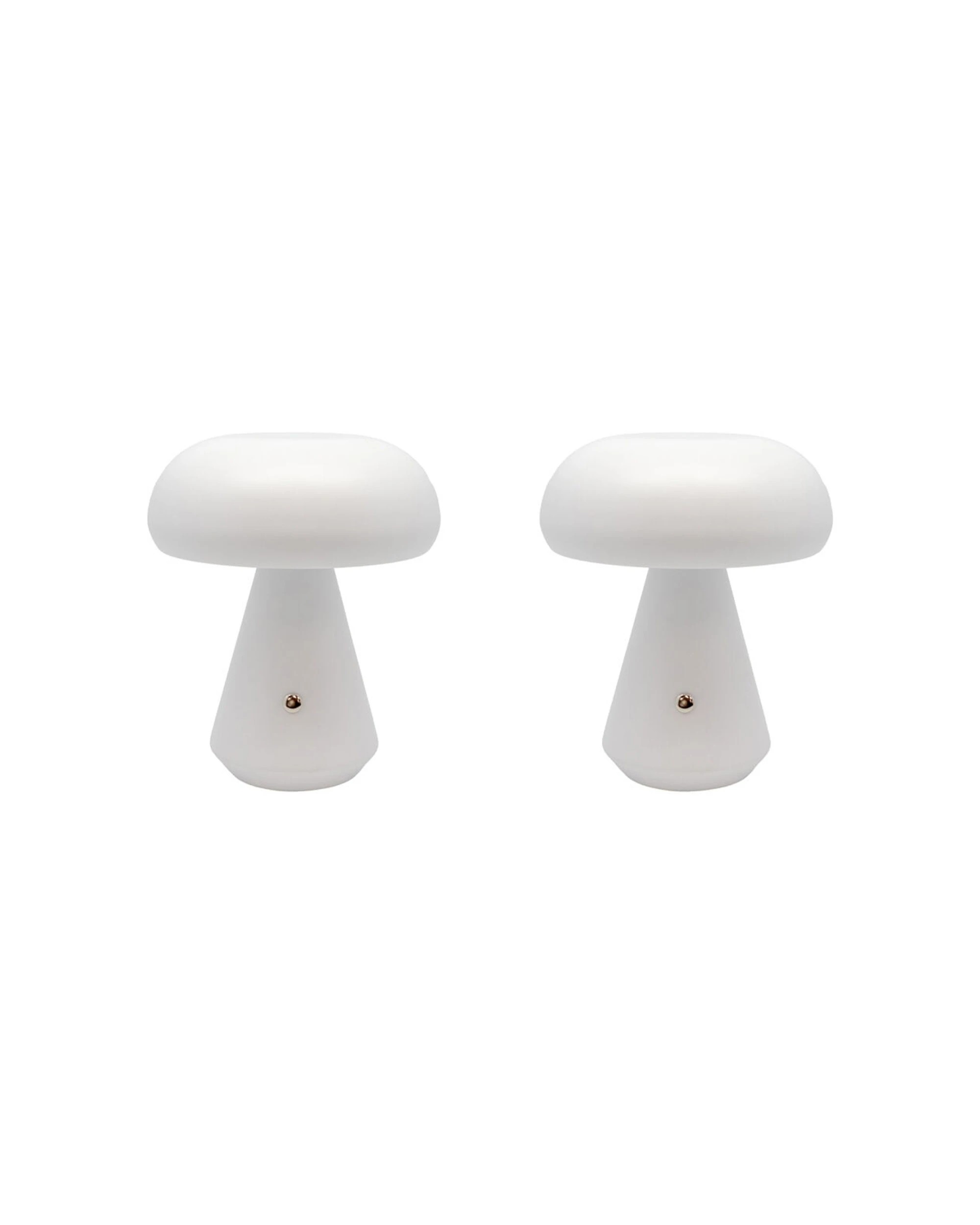 1 Boyle 2PK Rechargeable LED Table Lamp Mushroom Shape Battery 16x16x18cm - White, 1 of 7