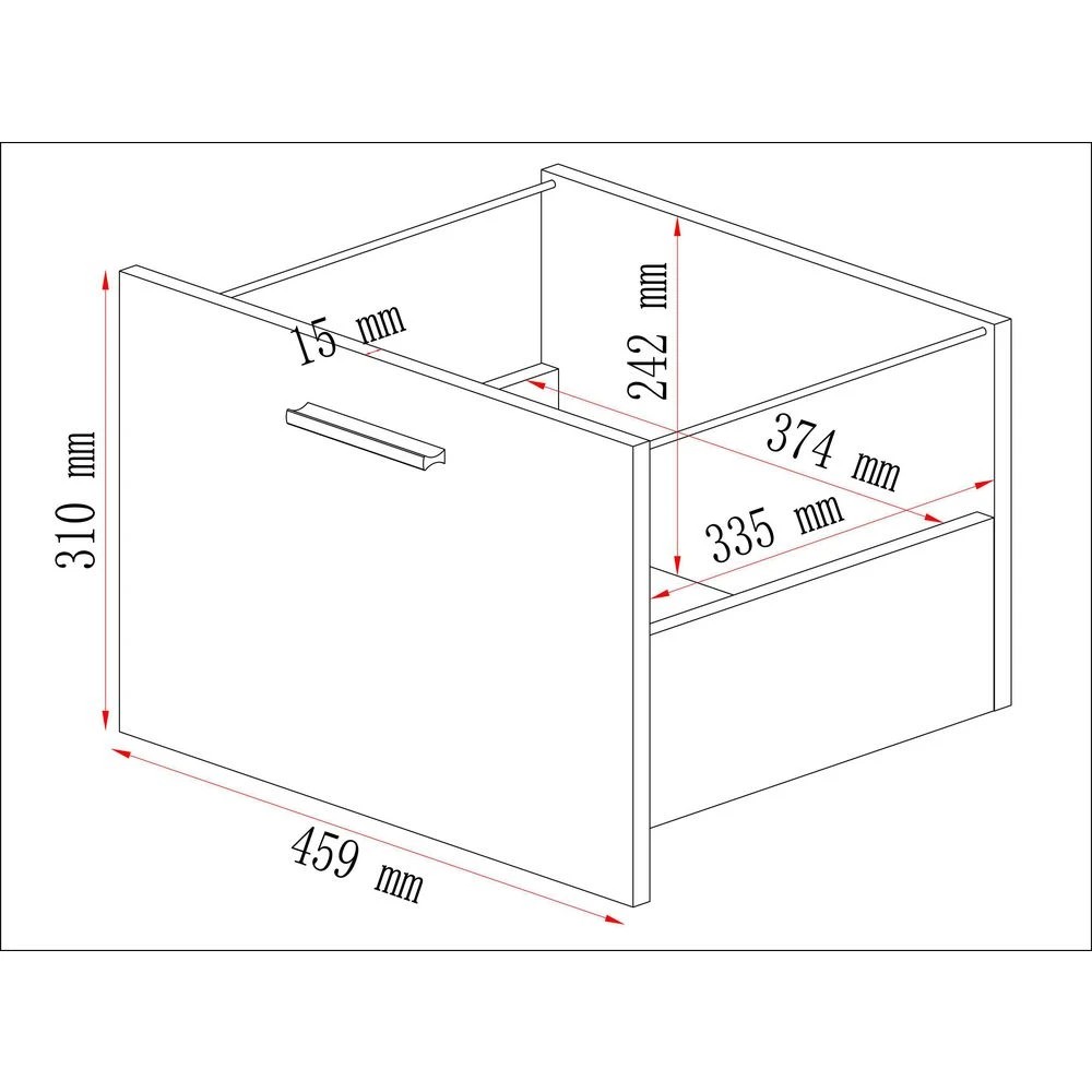9 Otto Contour 3 Drawer Pedestal Black Cabinets Pedestals, 9 of 9