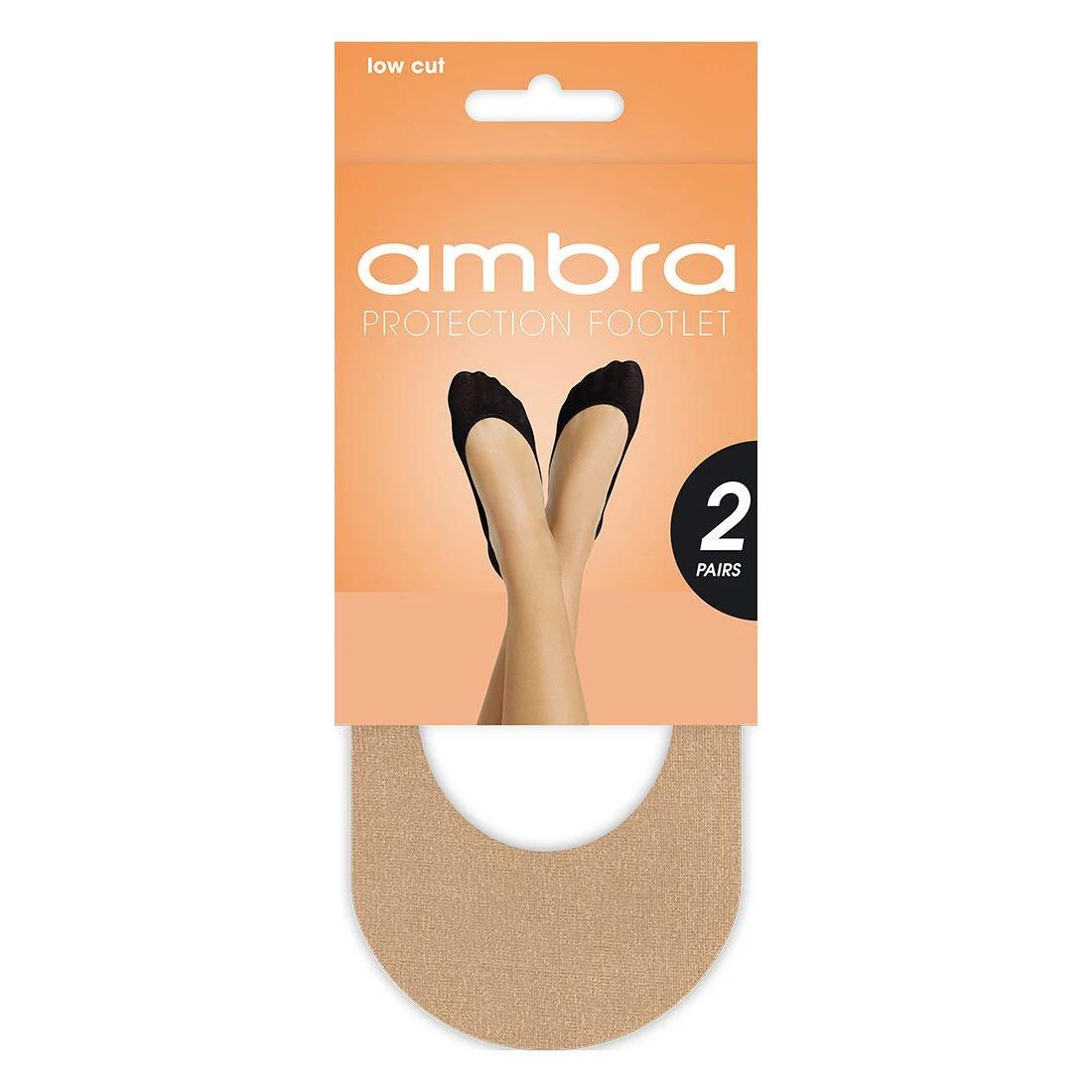 2 Ambra 2 Pack Foot Protection Footlet Tights NATURAL, 2 of 2