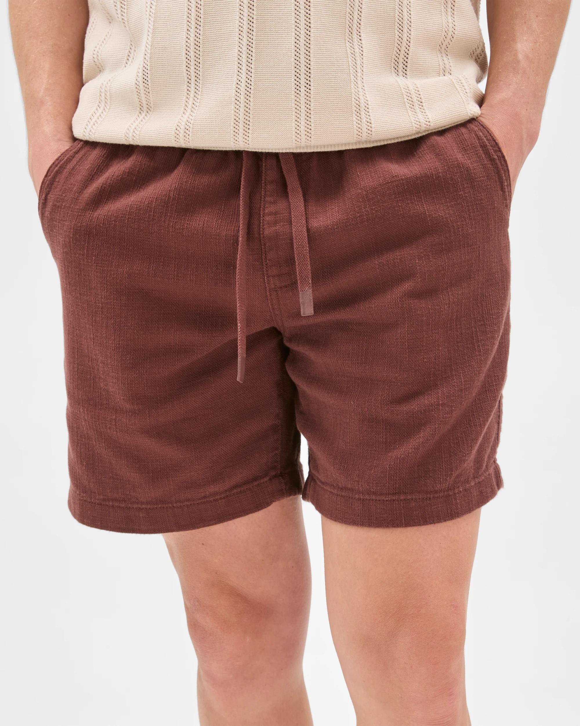 5 Target Man Australian Cotton Textured Shorts BROWN STONE, 5 of 7