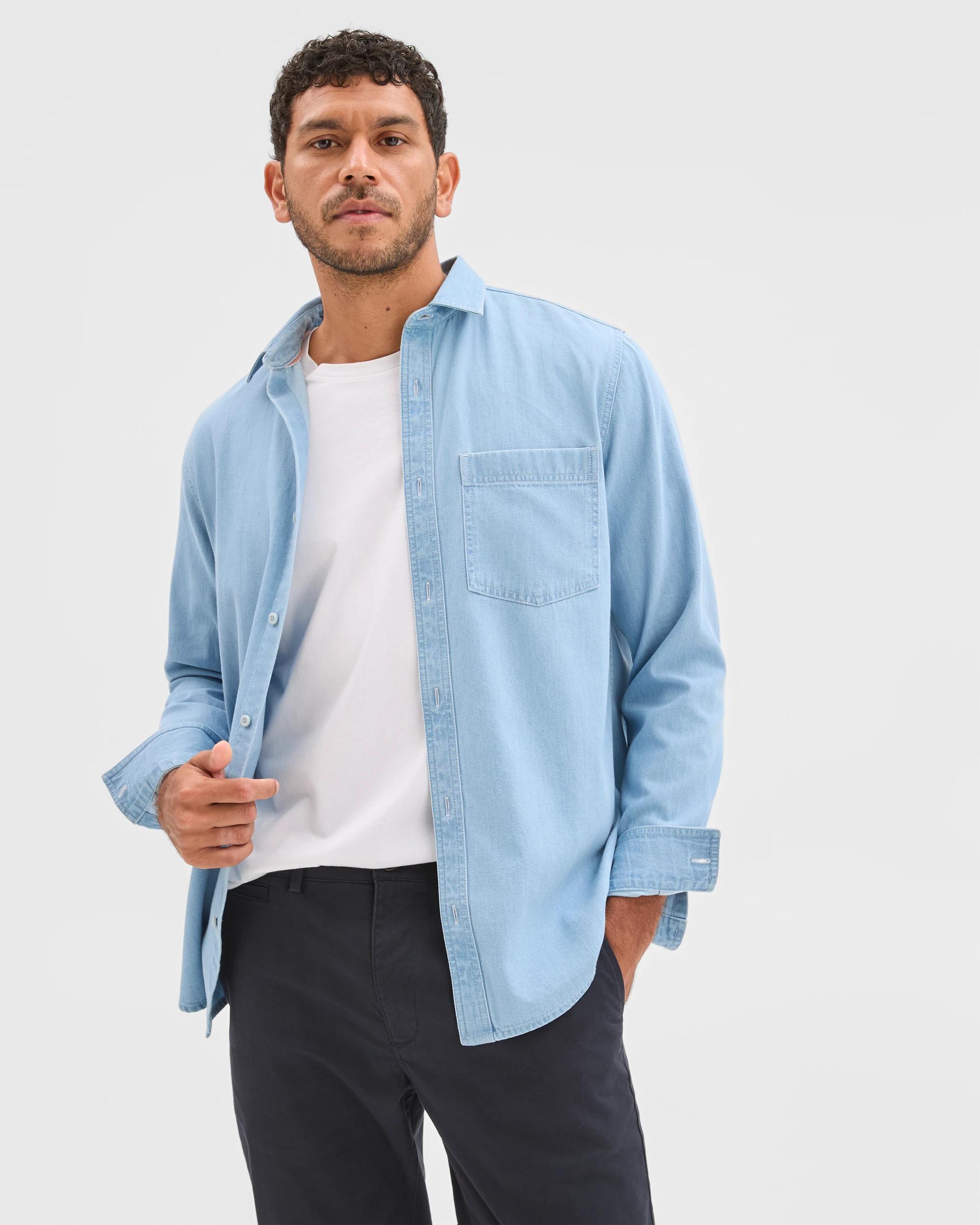 5 Target Denim Australian Cotton Denim Shirt BLEACH, 5 of 6