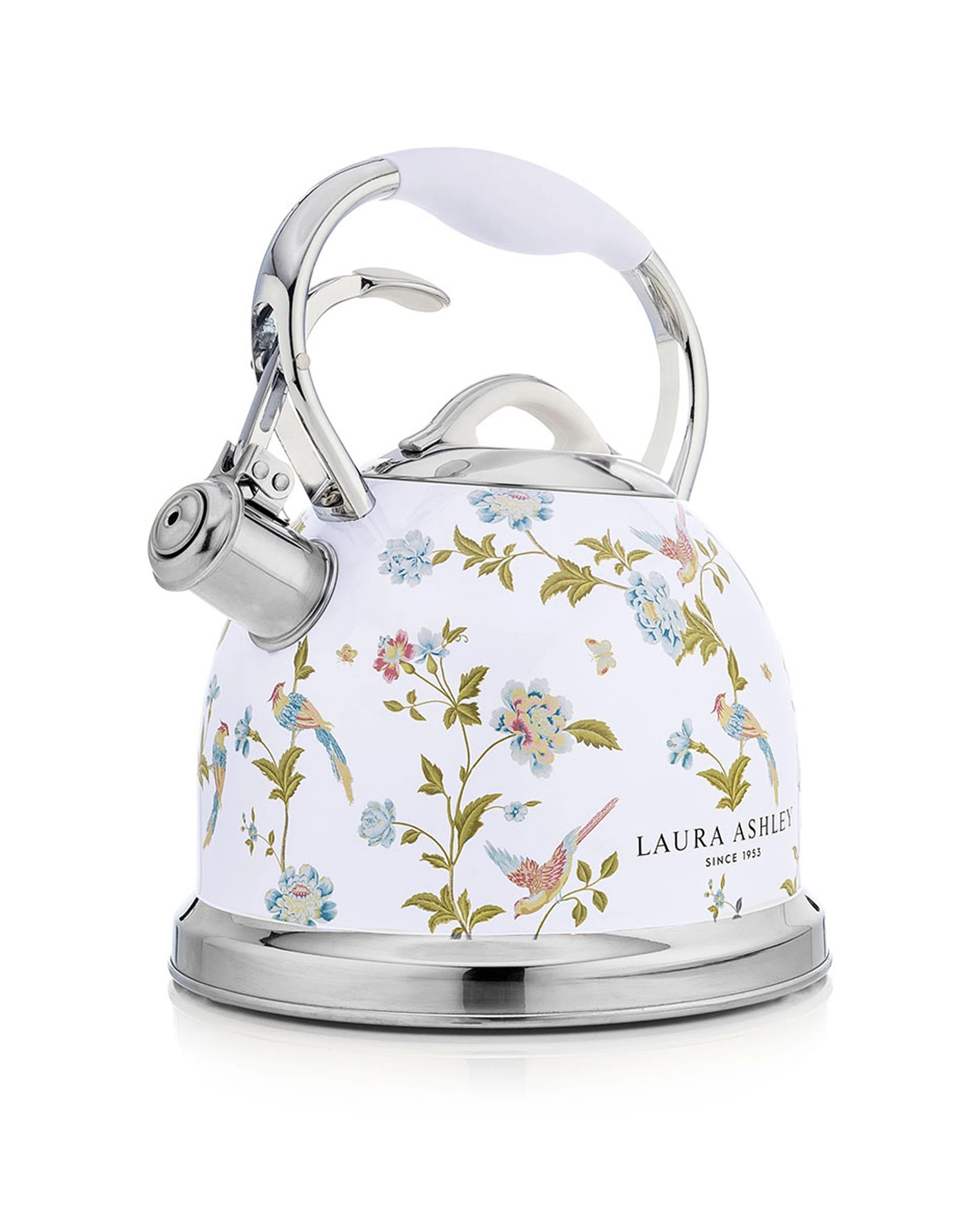 2 Laura Ashley Elveden  2.5L Stove Top Kettle& 2 Slice Bread Toaster Set - White, 2 of 9