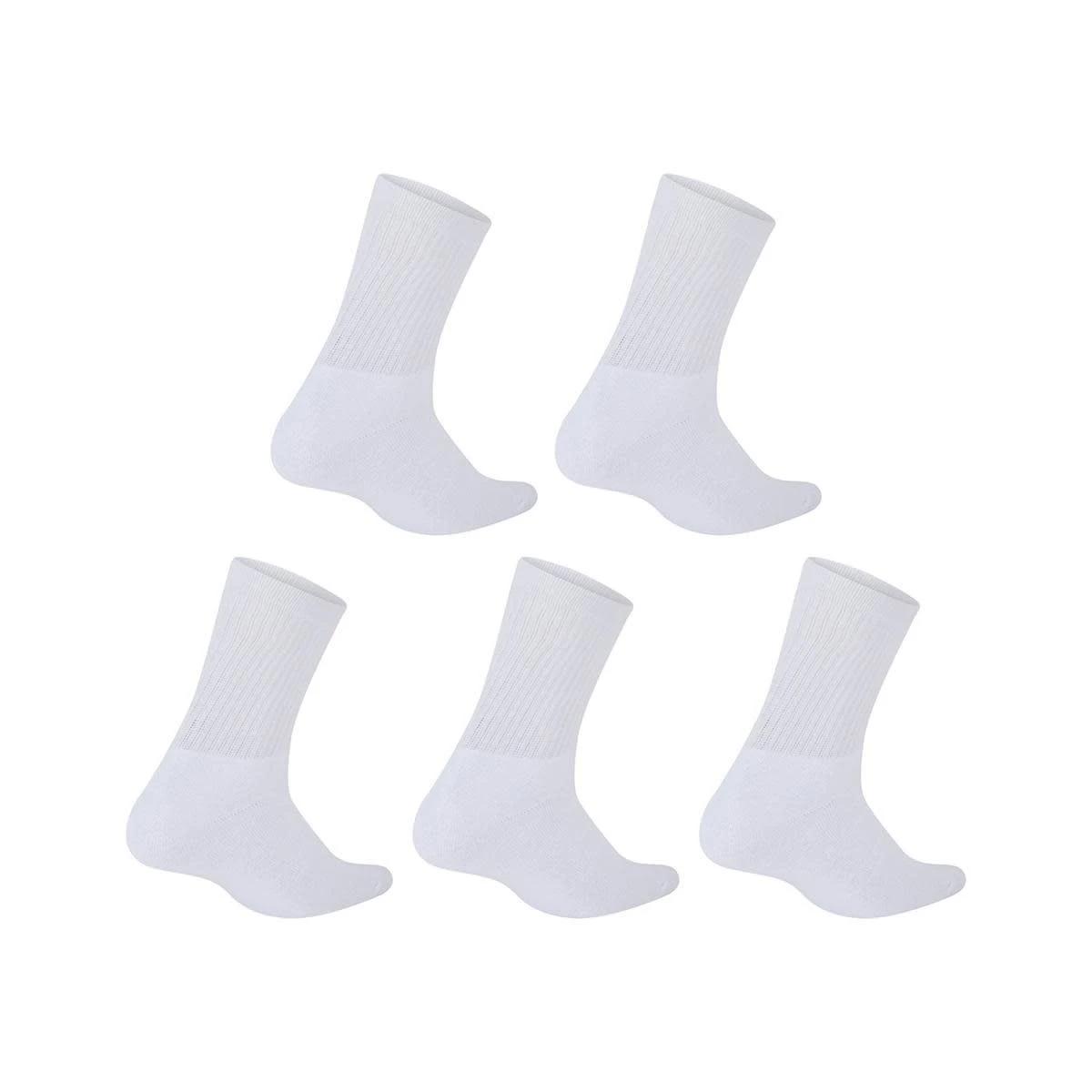 2 5 Pack Quarter Crew Sport Socks WHITE, 2 of 3
